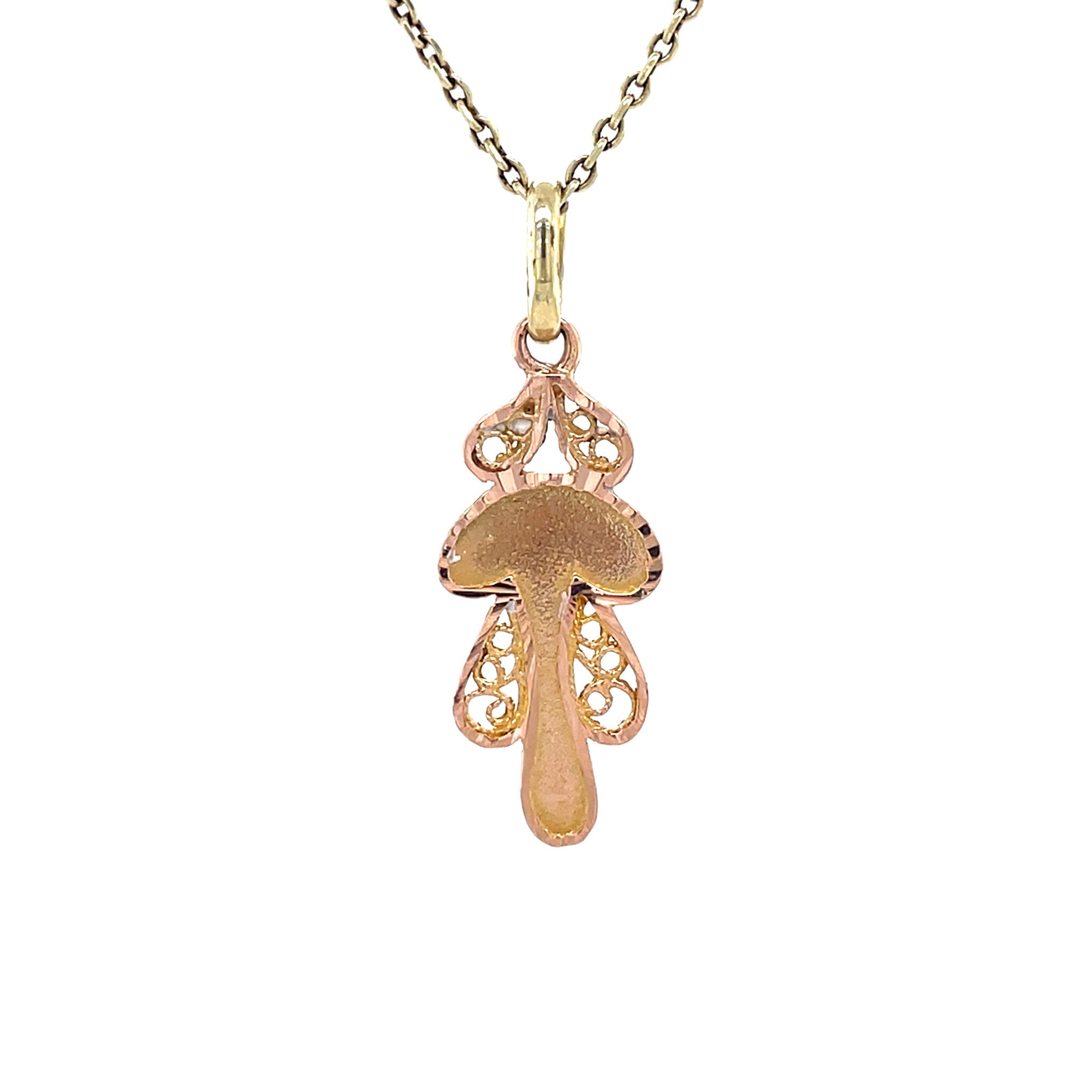 Mushroom pendant 12 karat