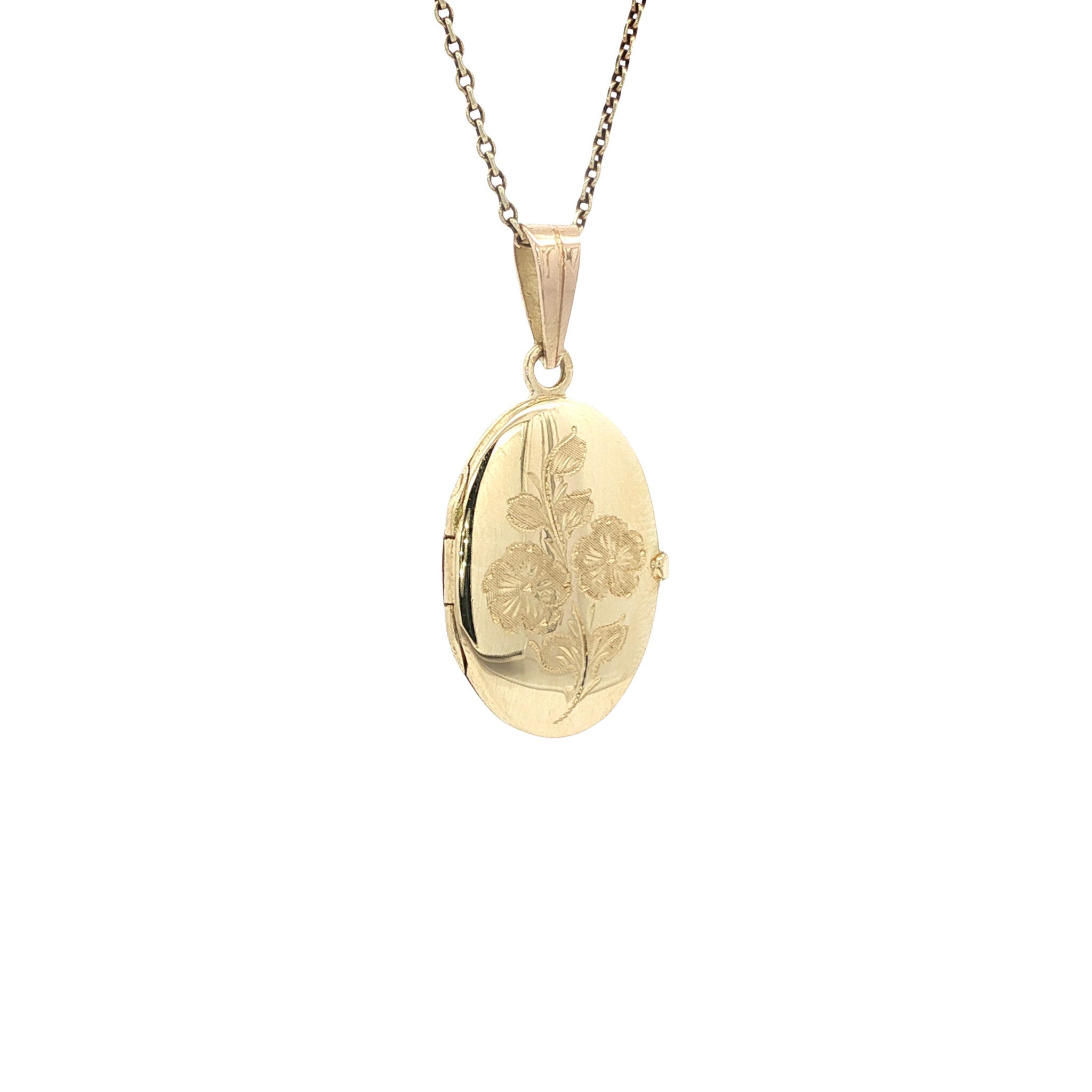 Gouden medaillon met gravure 14 karaat