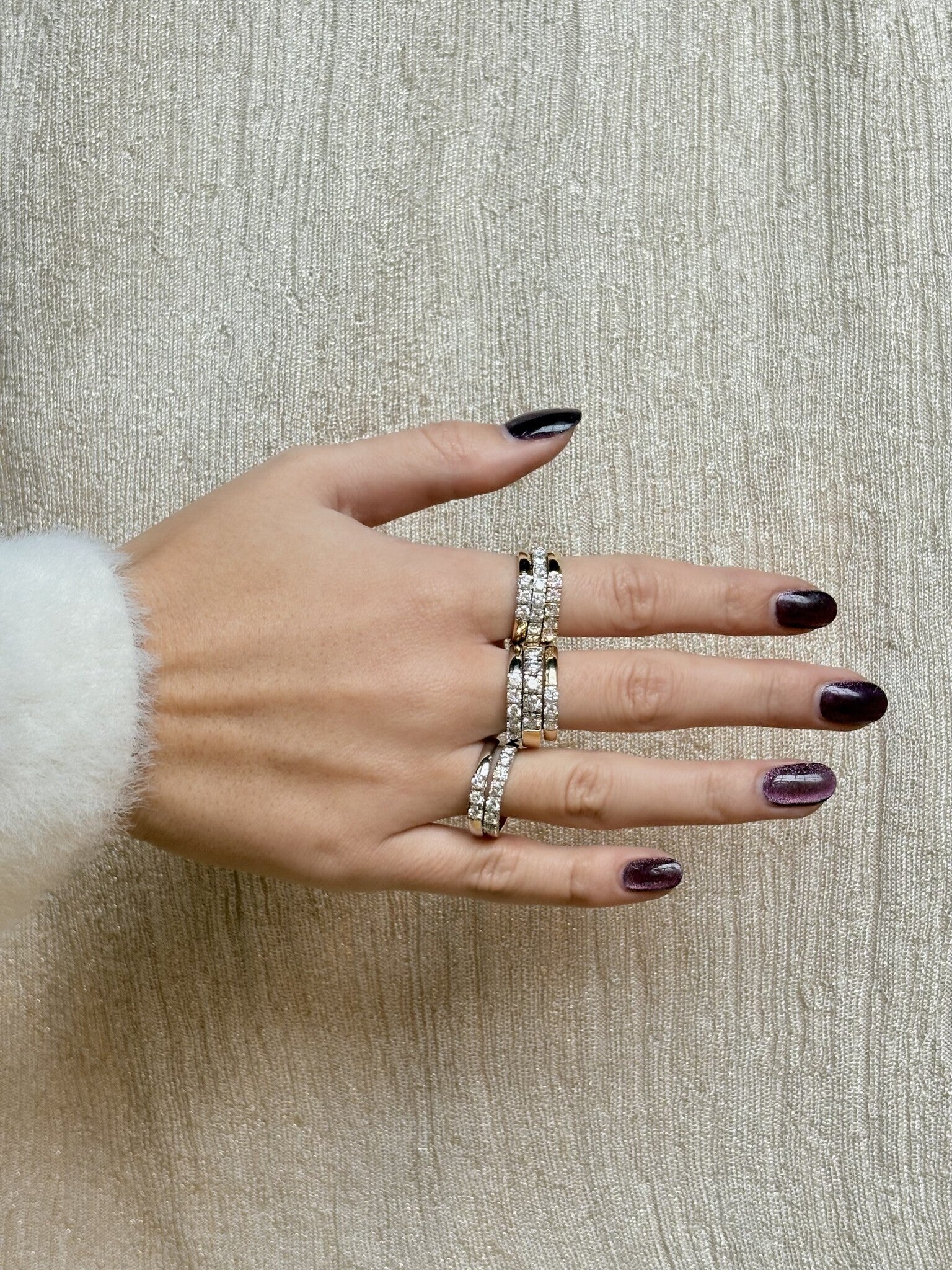 Gouden memoire ring met diamant 14 karaat* nieuw