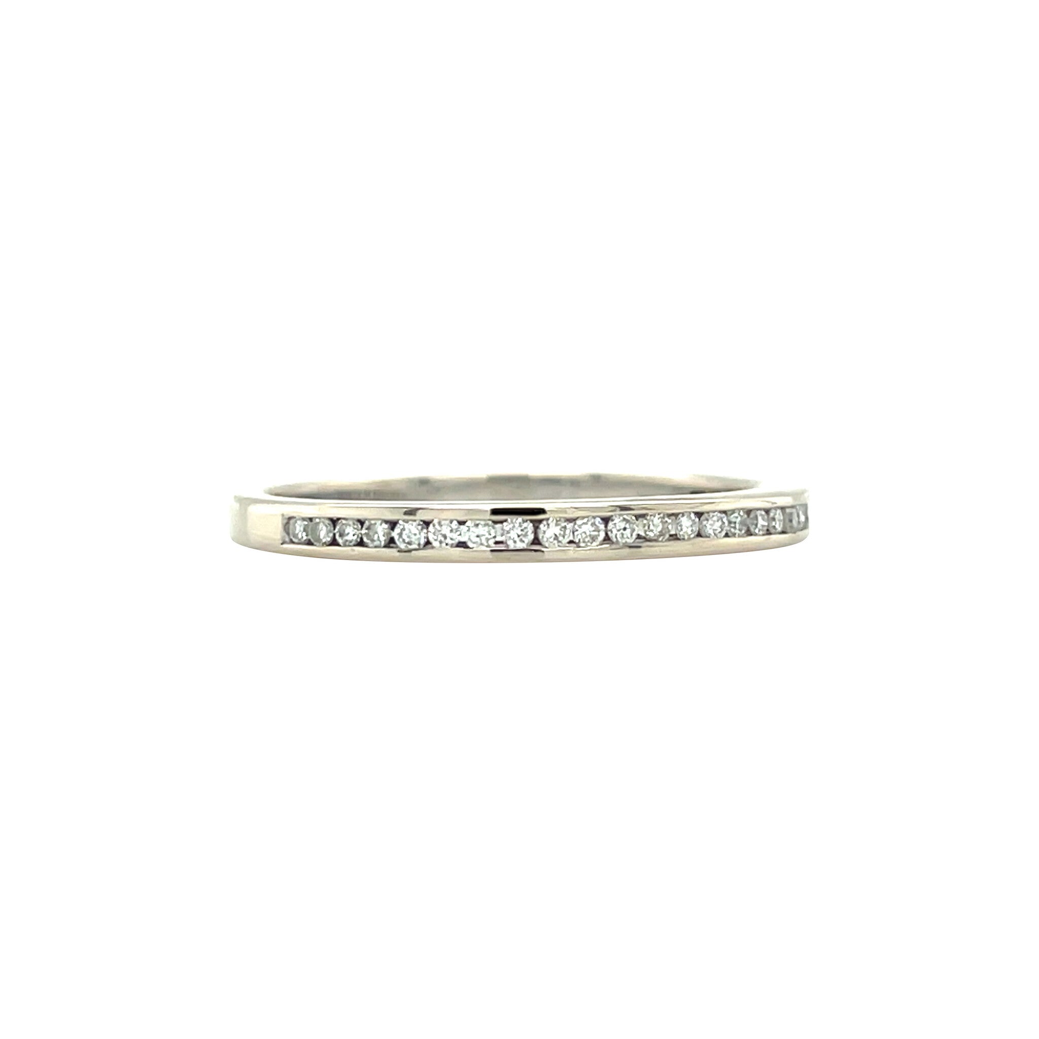 White gold alliance ring with diamond 14 karat