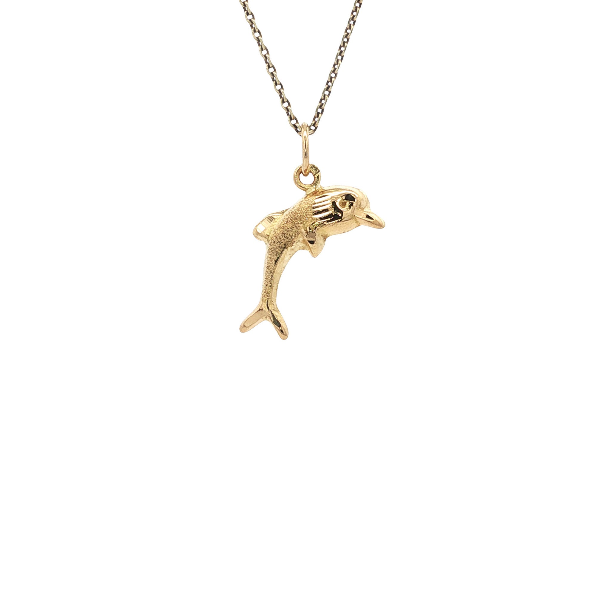 Gold dolphin pendant 18 karat