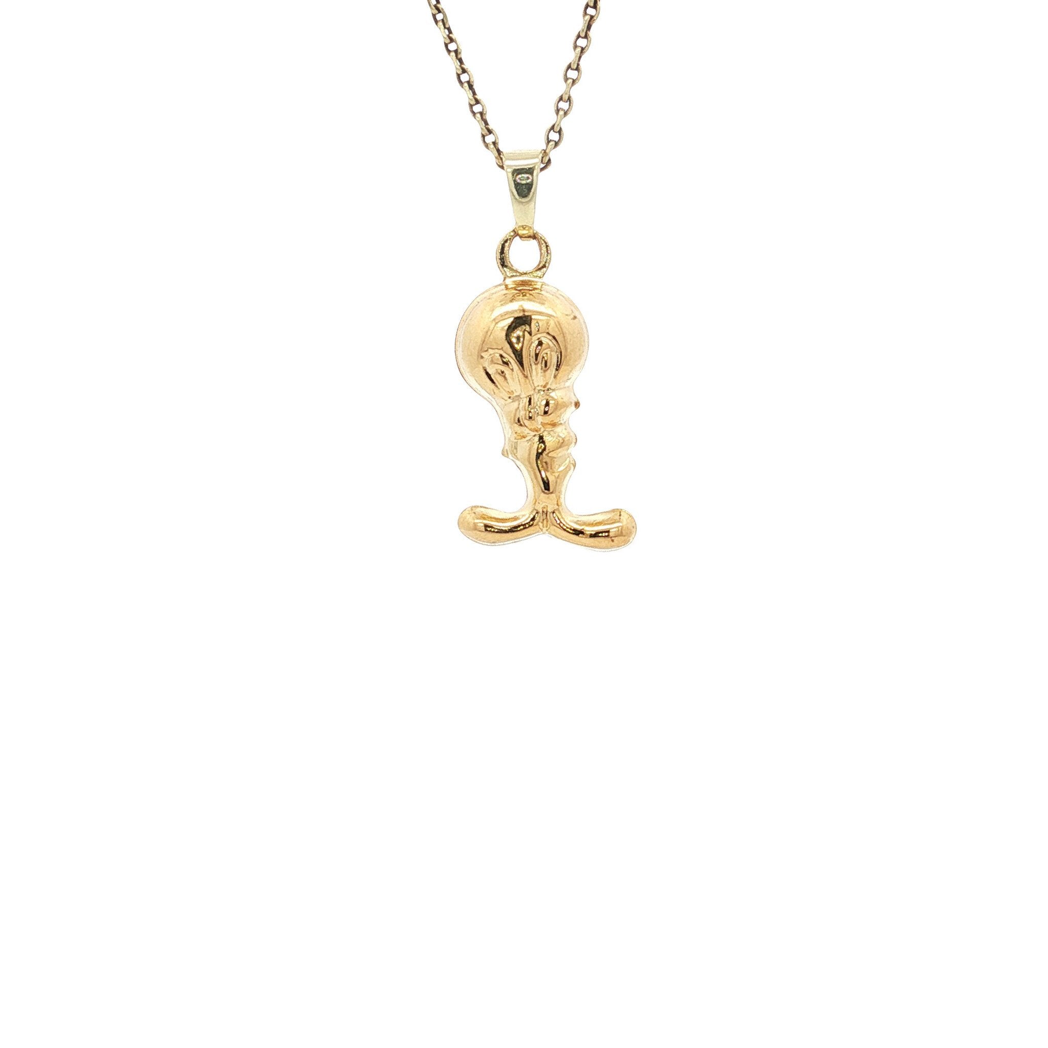 Gold pendant tweety 14 karat
