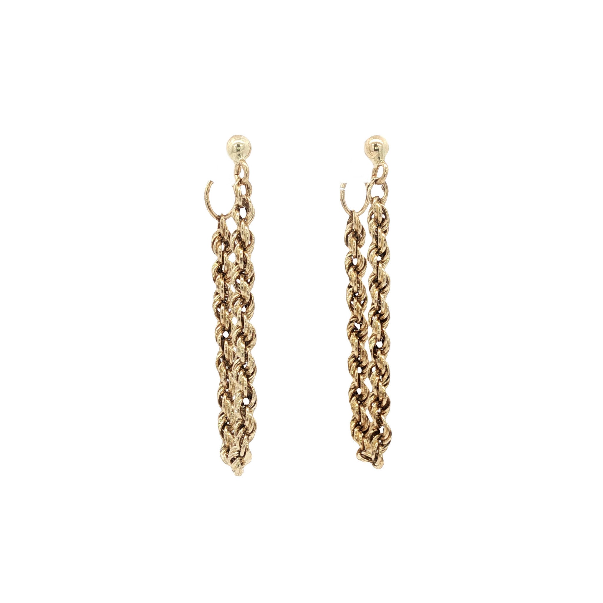 Gouden koord oorsieraden 14 karaat