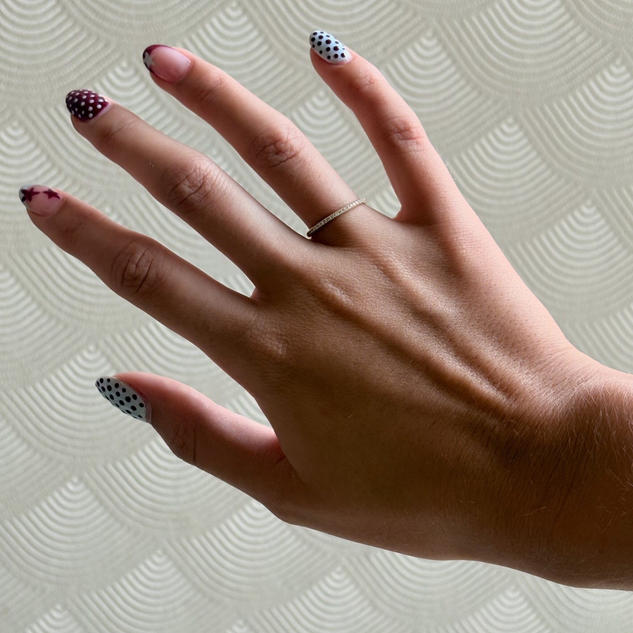 Gold row ring with diamond 14 kt