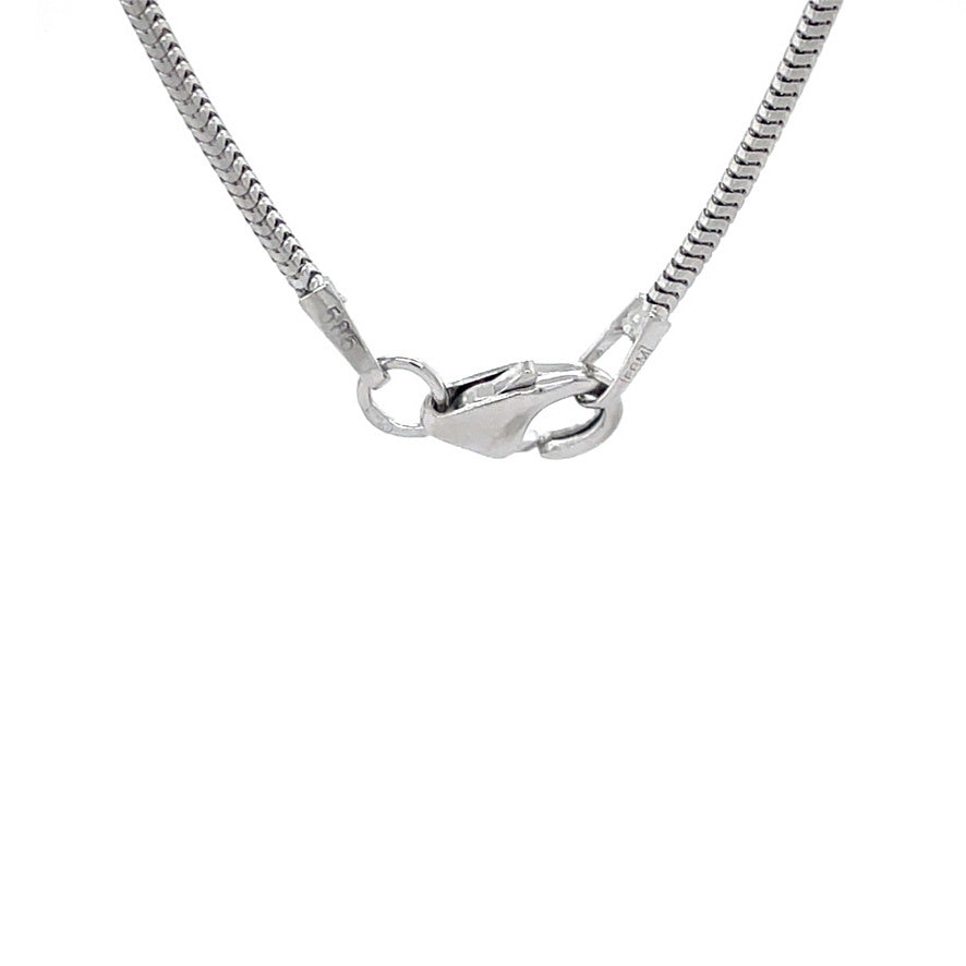 White gold necklace with pendant 43 cm