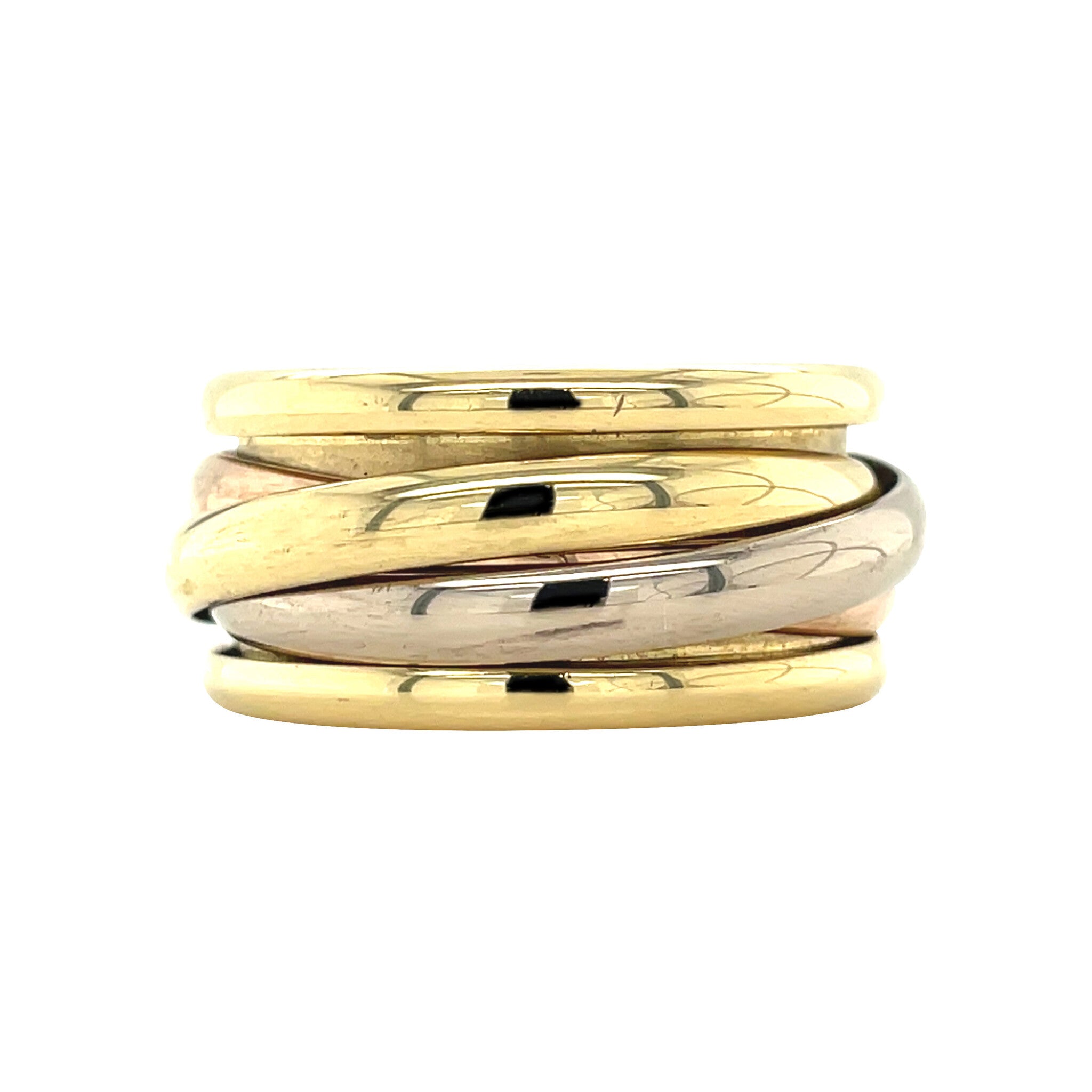 Tricolour gold ring 18 karat
