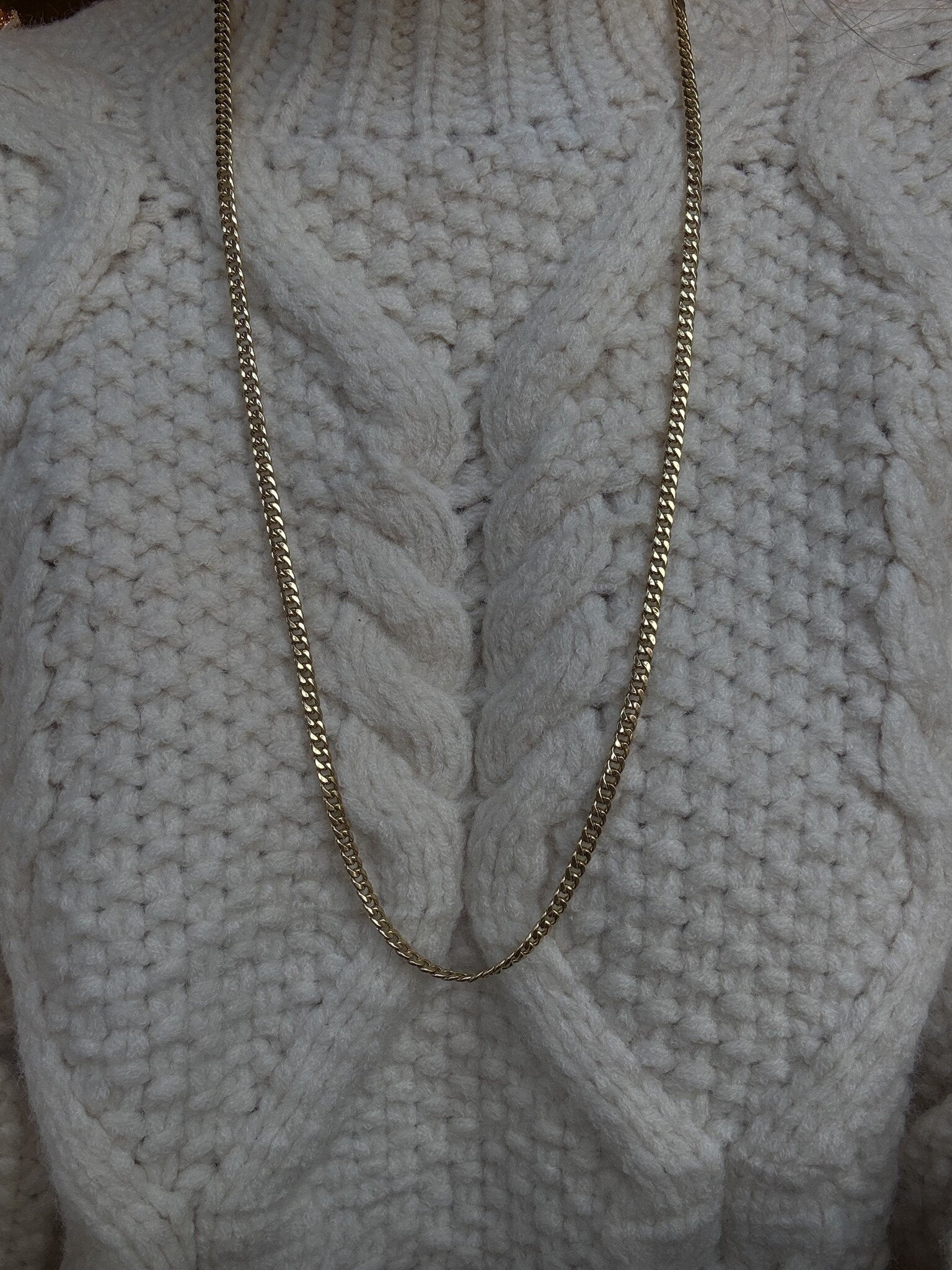 Gold gourmet necklace 76 cm 14 karat