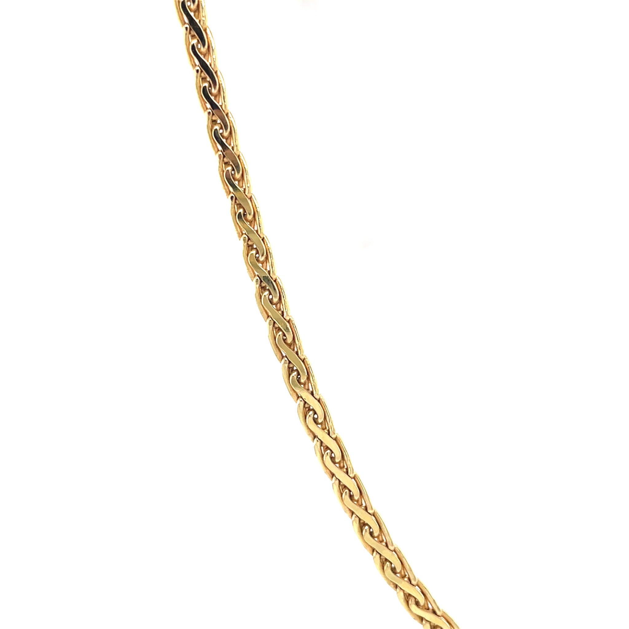 Gold fantasy necklace 40.5 cm 18 karat