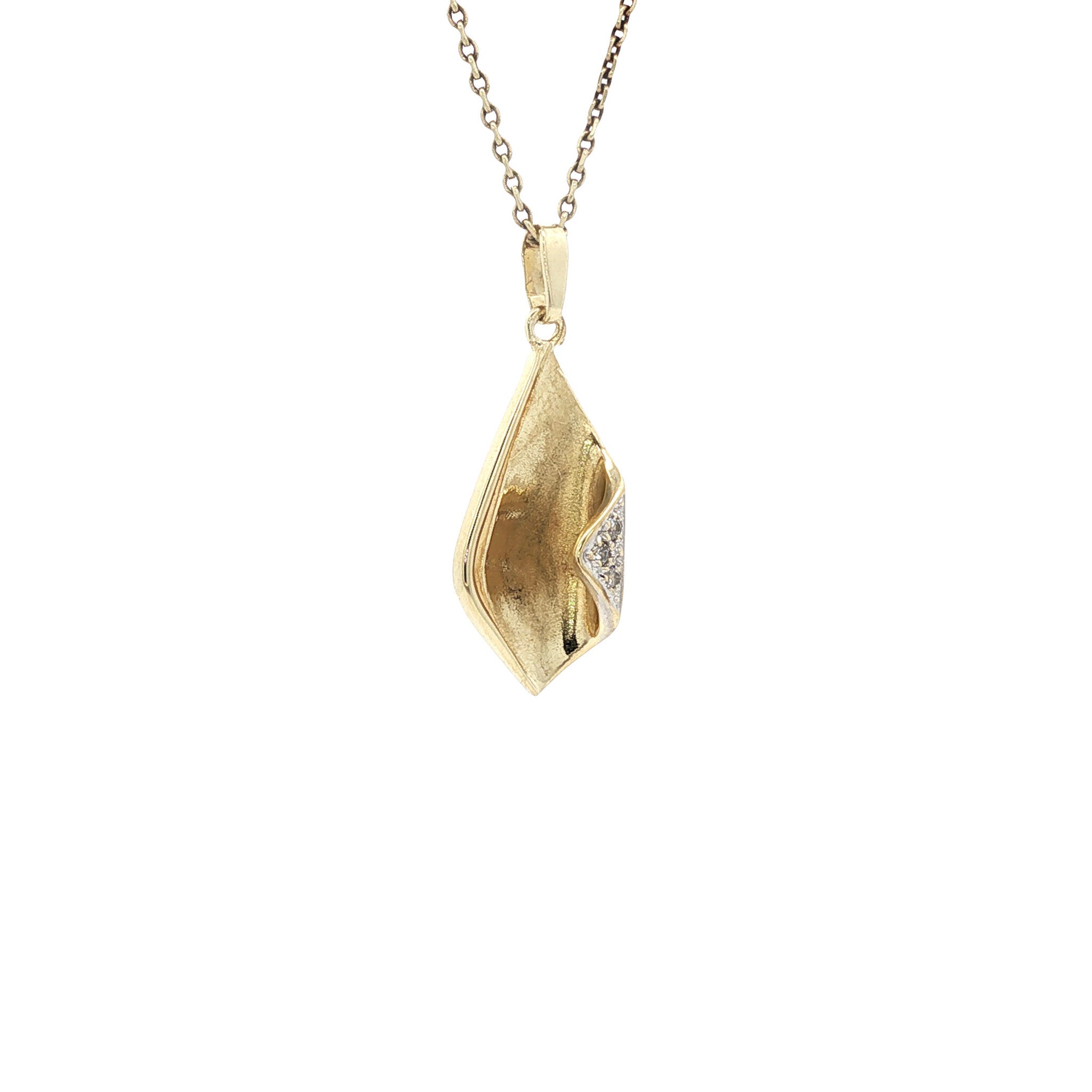 Gouden hanger met zirkonia 14 karaat