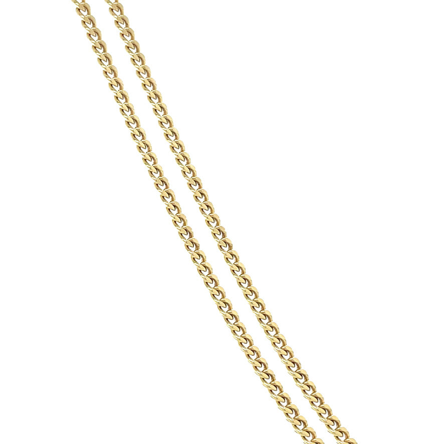 Gold length necklace gourmet 39 cm 14 karat