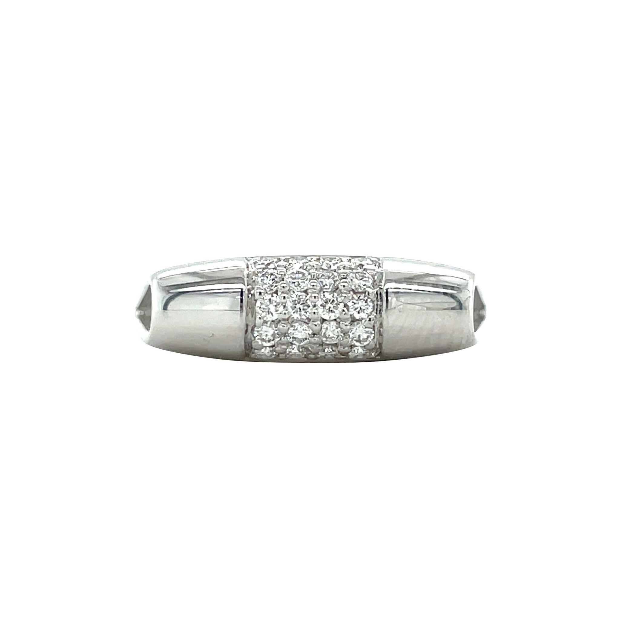 White gold ring with diamond 14 karat