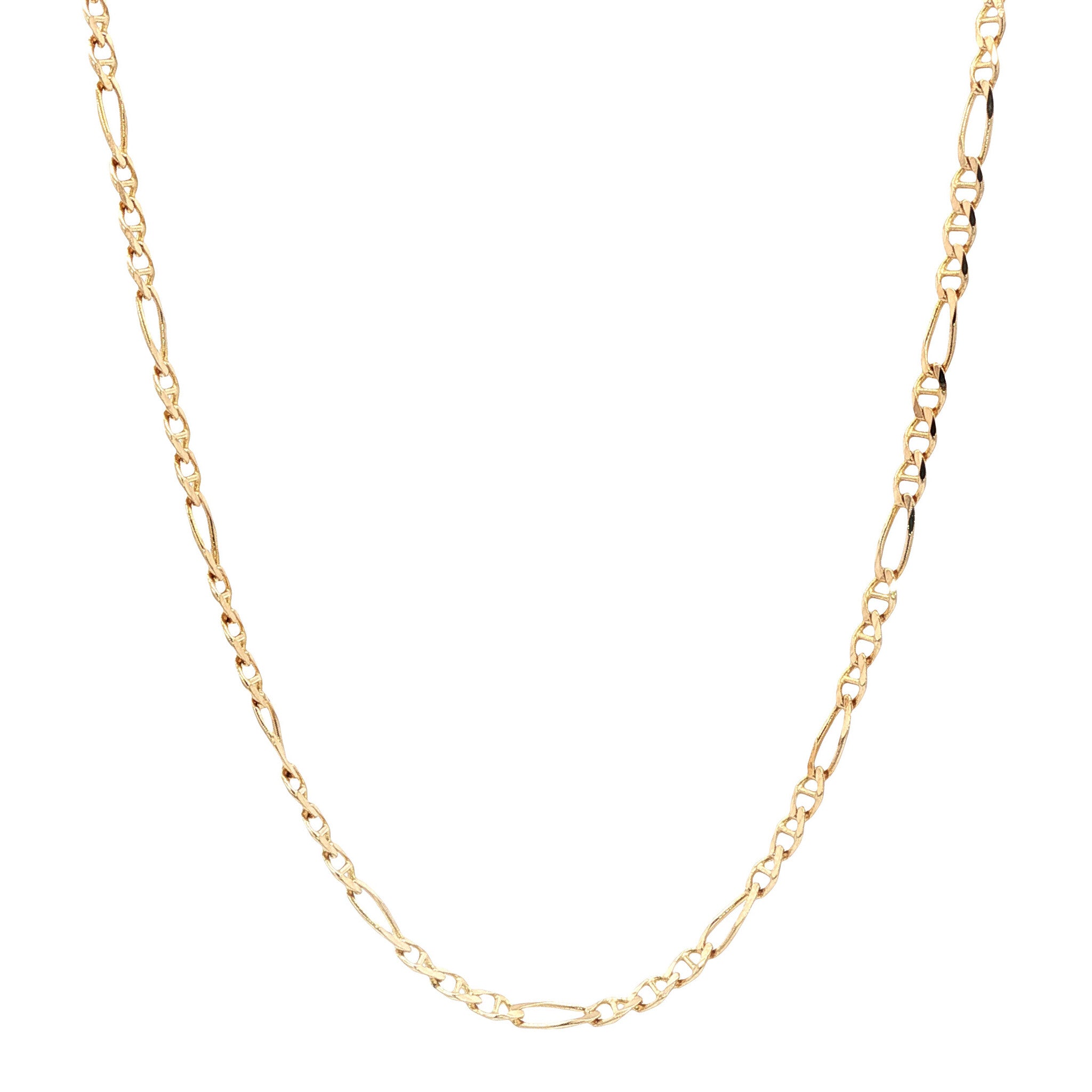 Gouden collier dubbele anker 50 cm 14 karaat