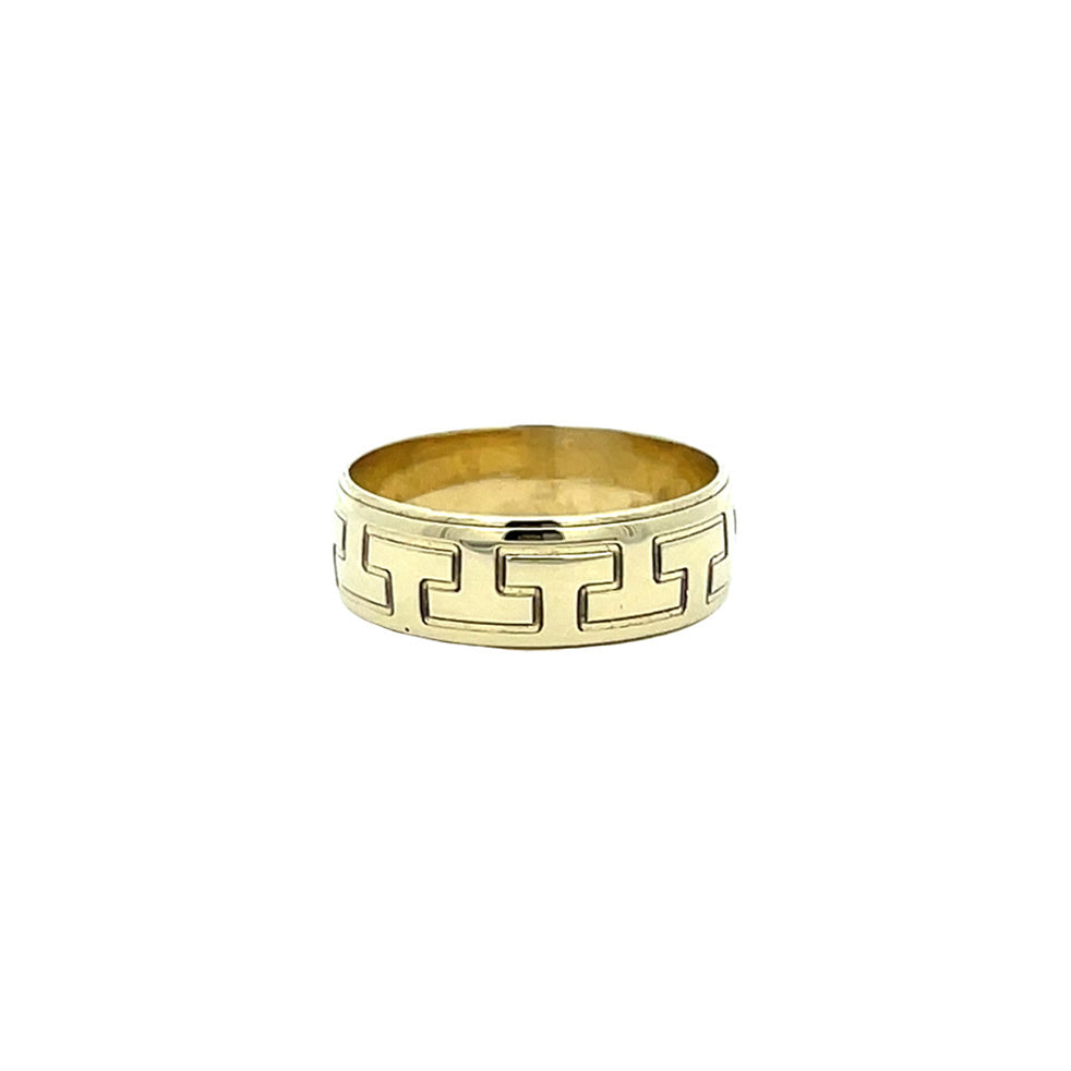 Golden meander ring 14 karat