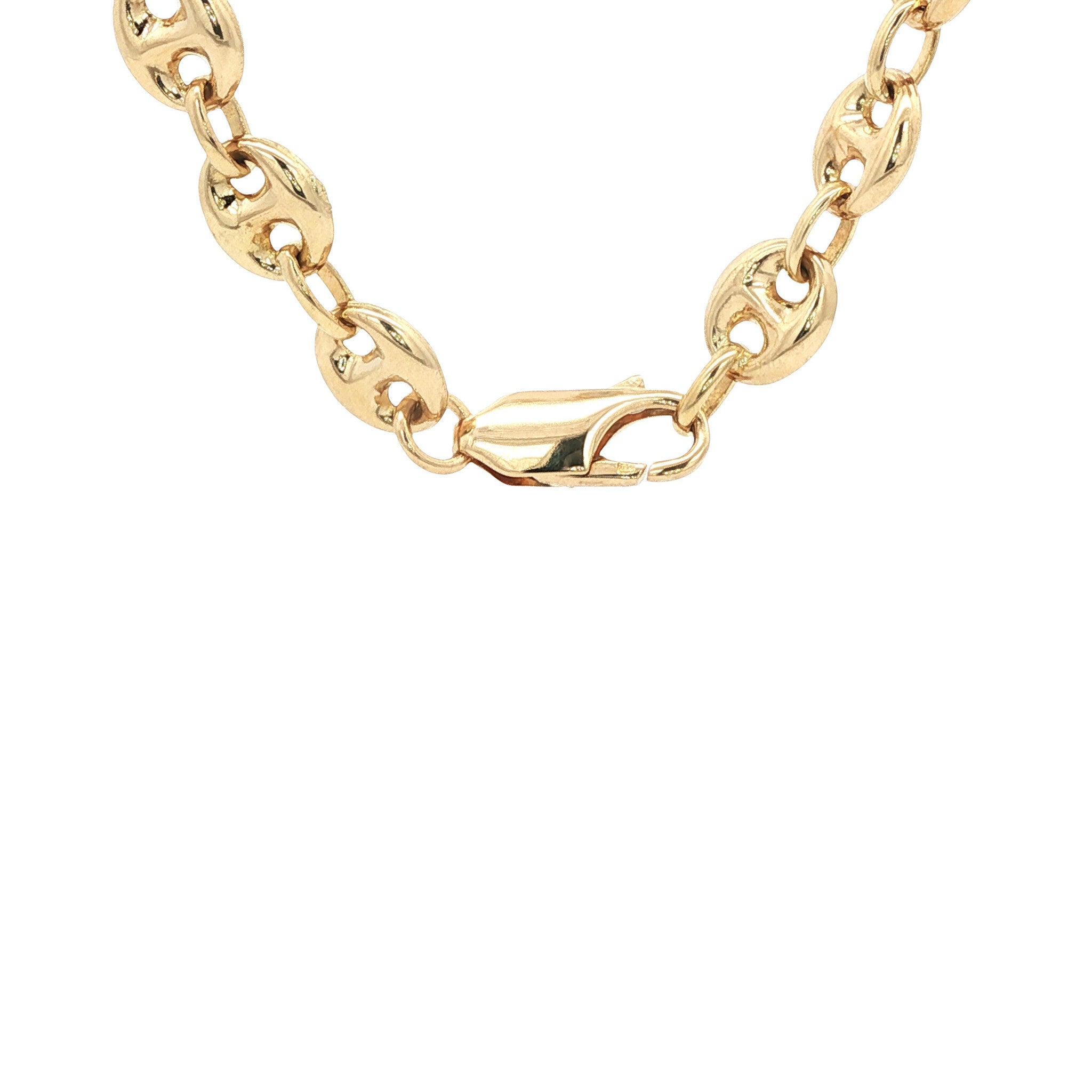 Gouden koffiebonen collier 50 cm 18 karaat