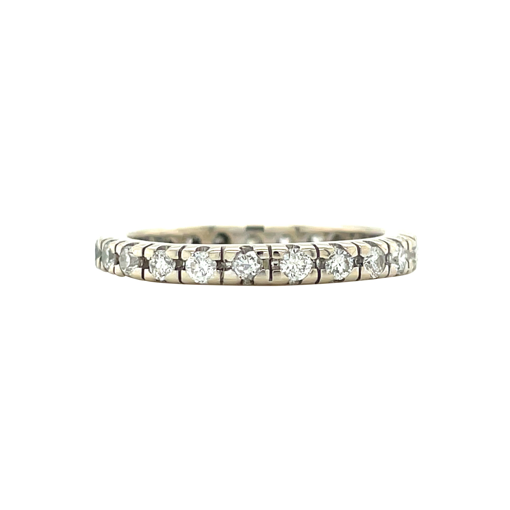 White gold alliance ring with diamond 18 karat