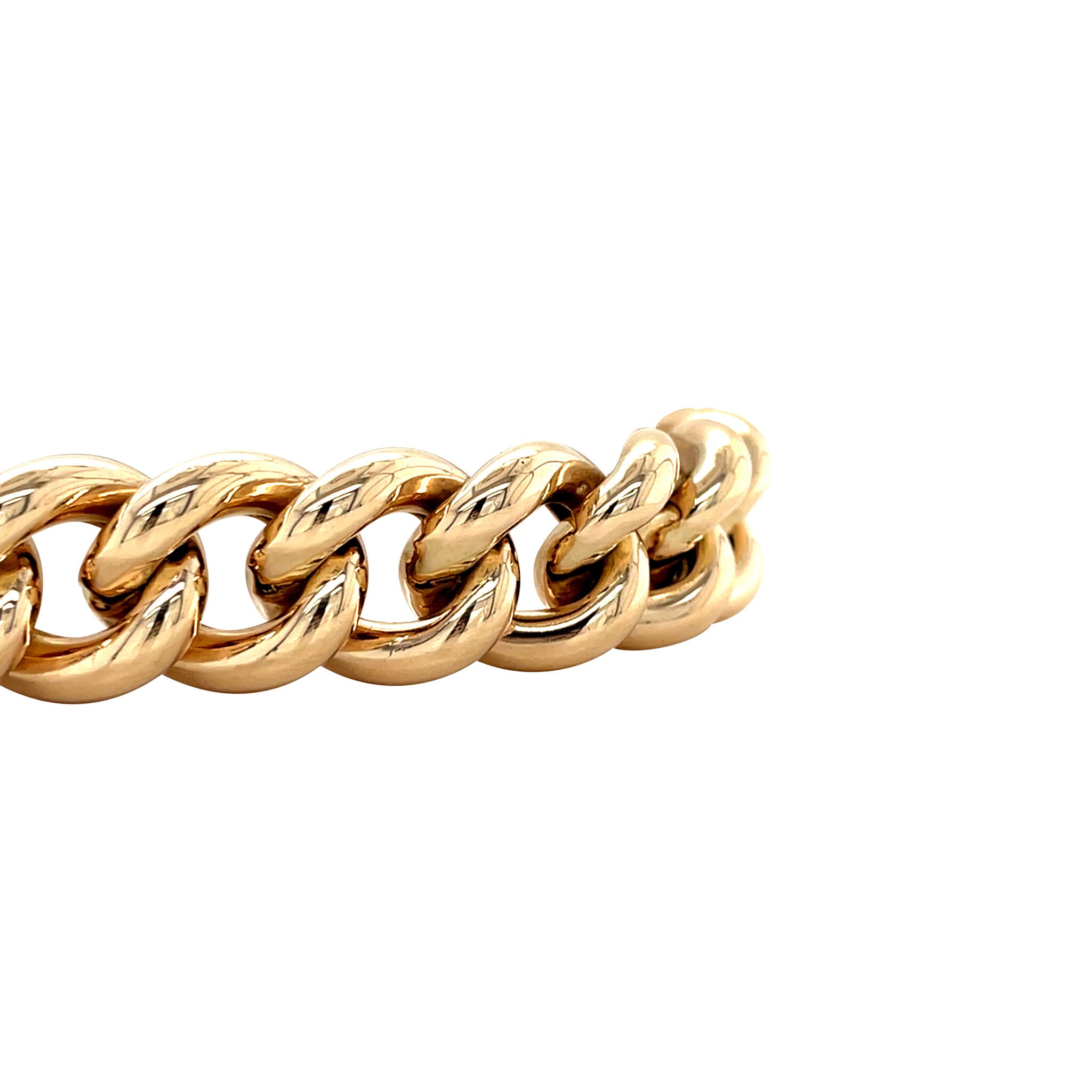 Gold gourmet bracelet 20.5 cm 14 karat