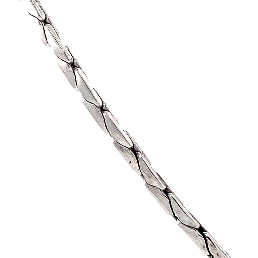 White gold choker with diamond 46 cm 14 kt