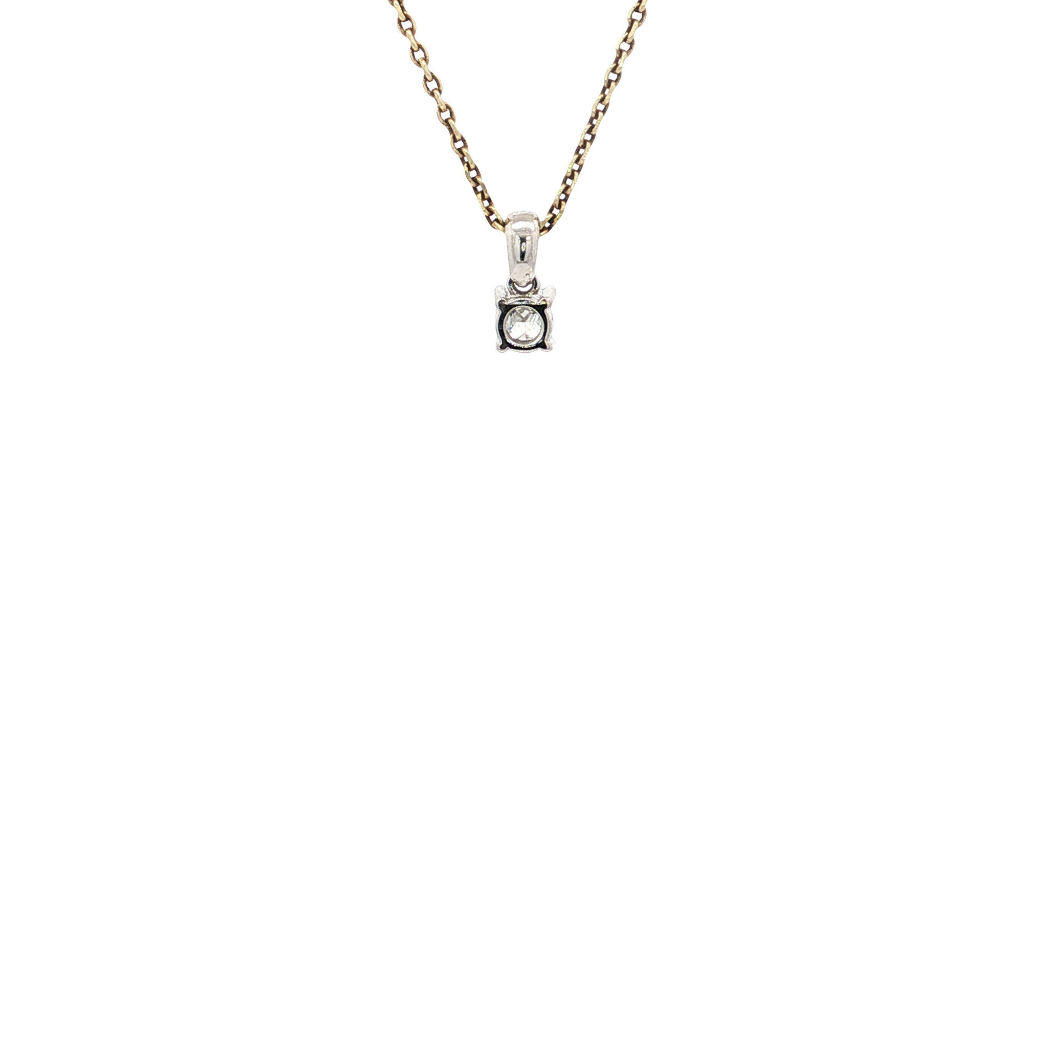 White gold solitaire pendant with diamond 18 karat* new