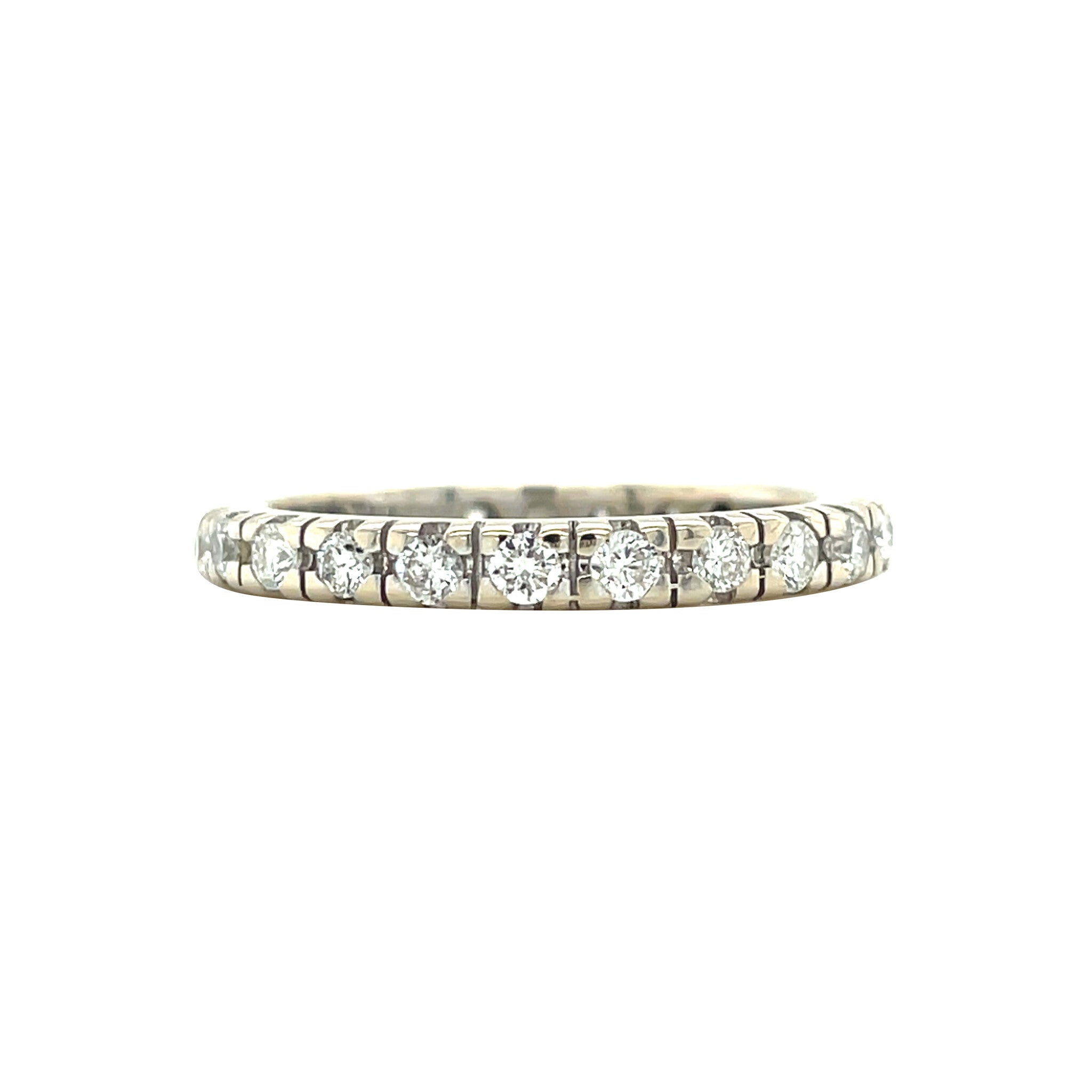 White gold alliance ring with diamond 18 karat