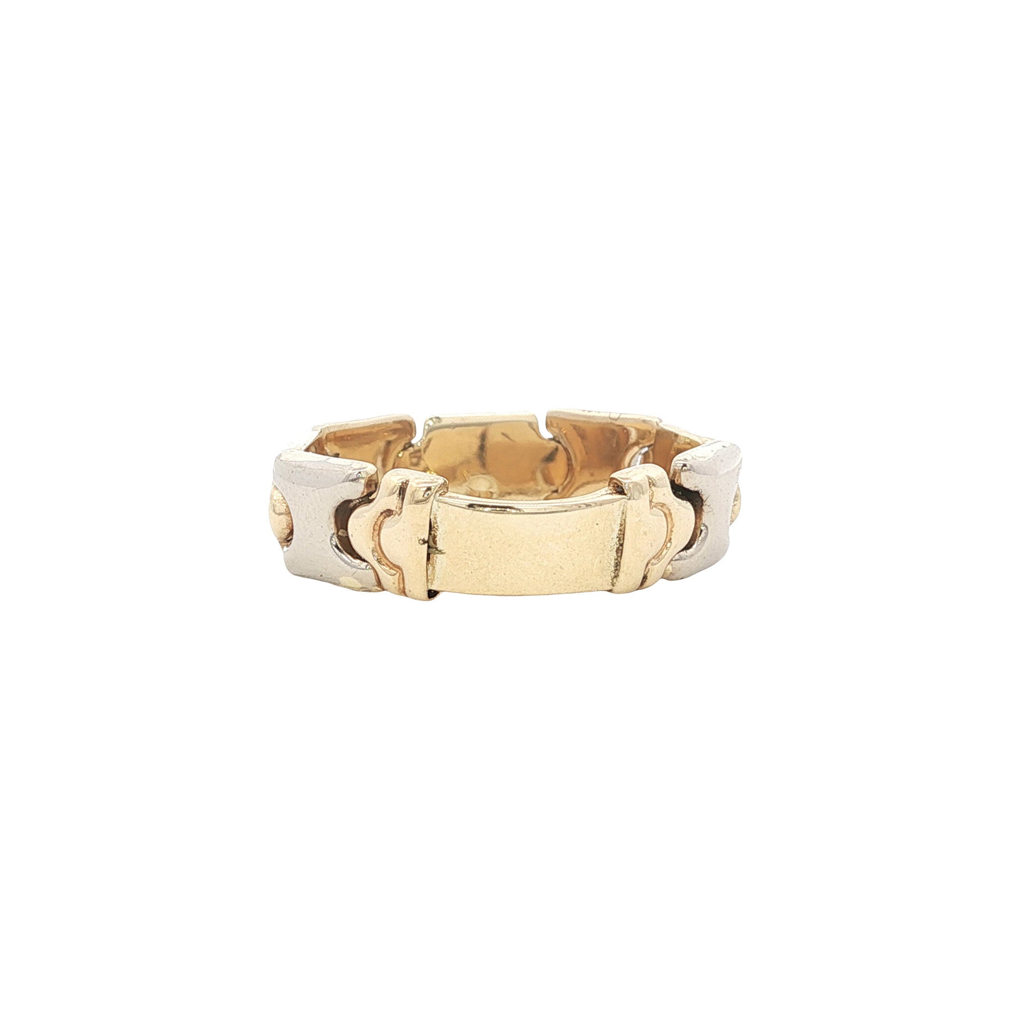 Bicolour gold ring 14 karat