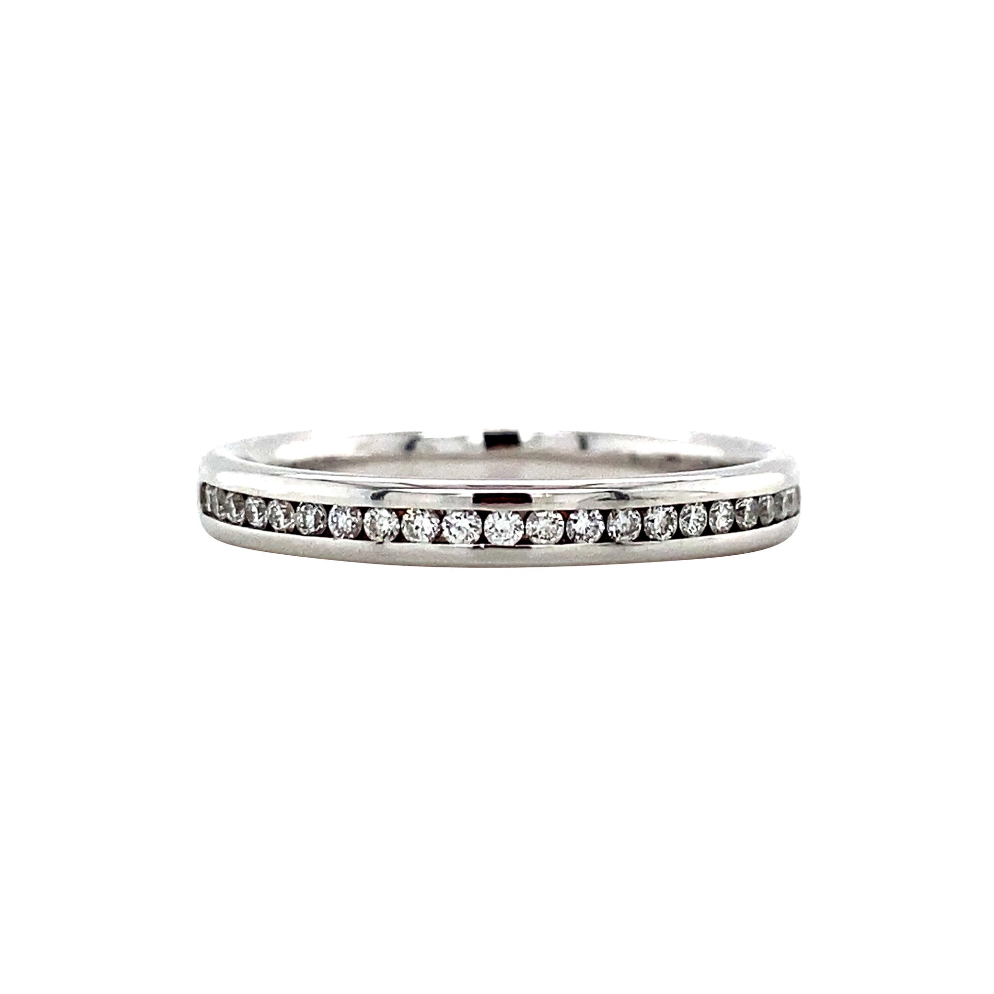 White gold alliance ring with diamond 14 karat
