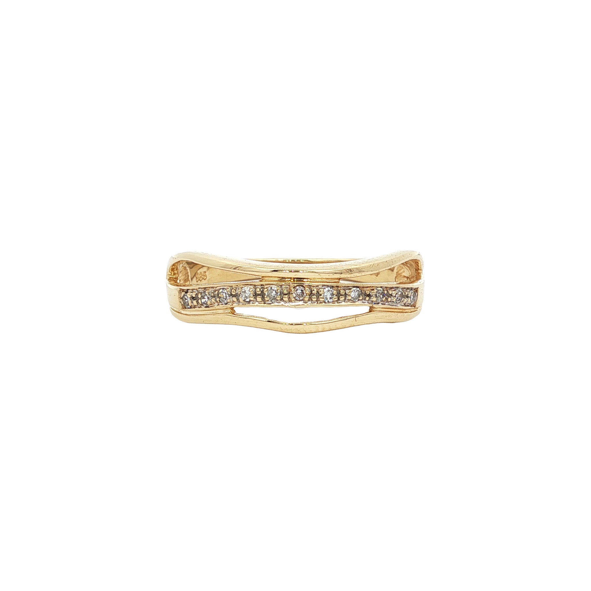 Gold ring with diamond 14 karat