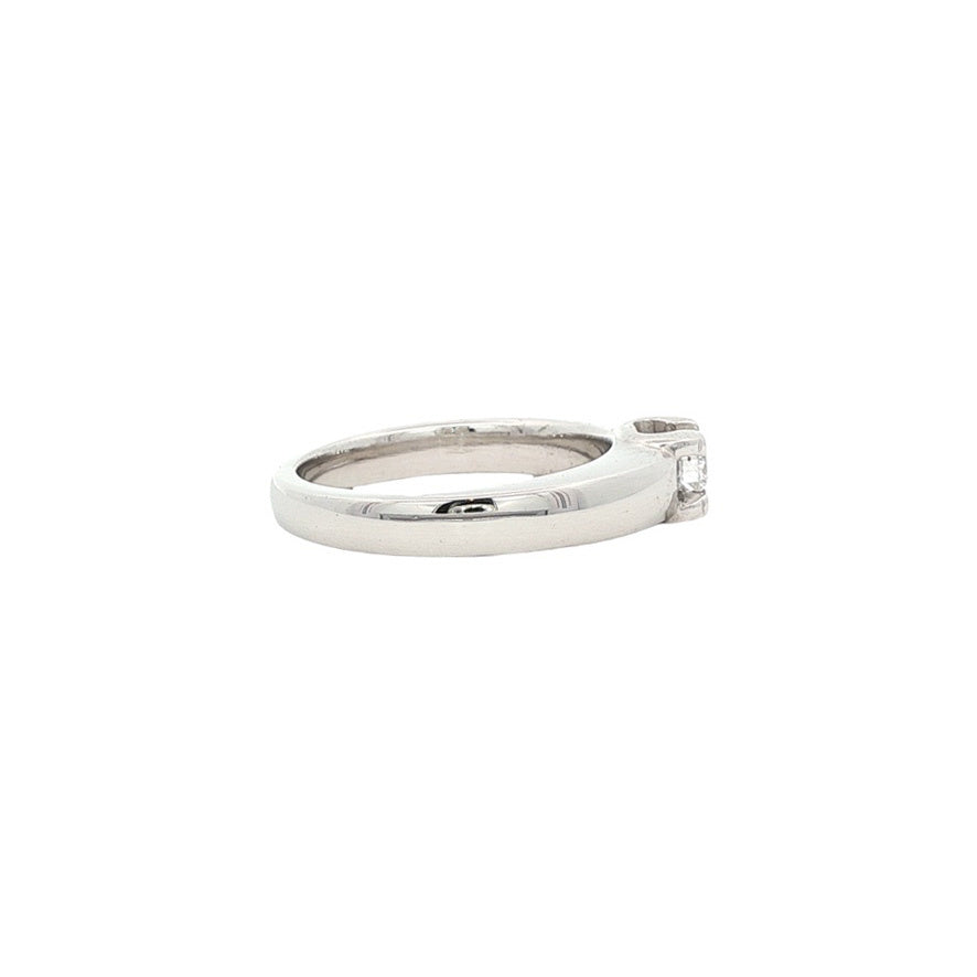 Witgouden solitair ring met diamant 18 karaat