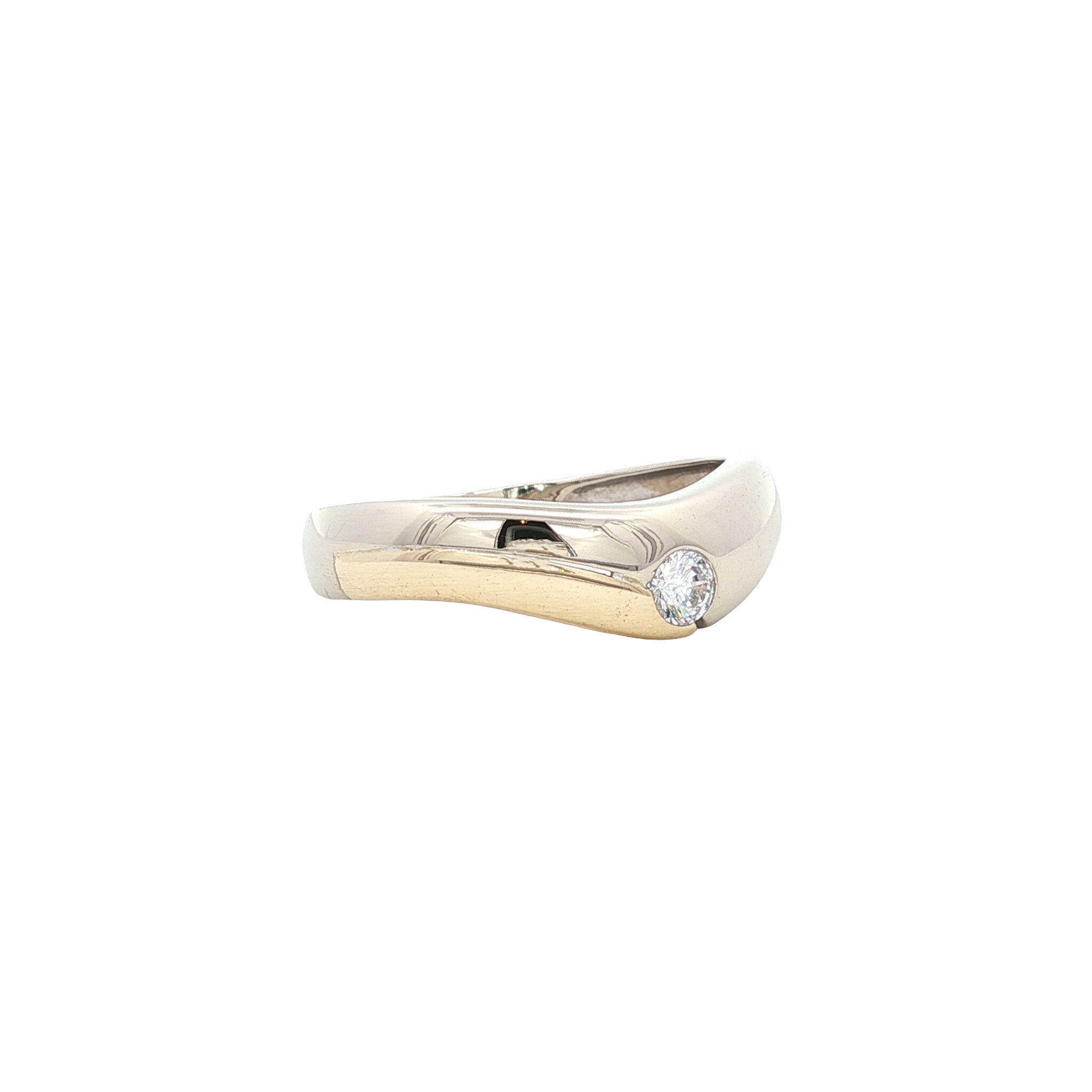 Gold ring with zirconia 14 karat