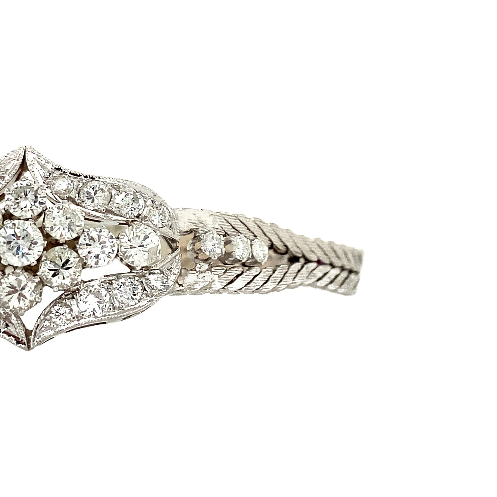 14 karat white gold bracelet with diamond