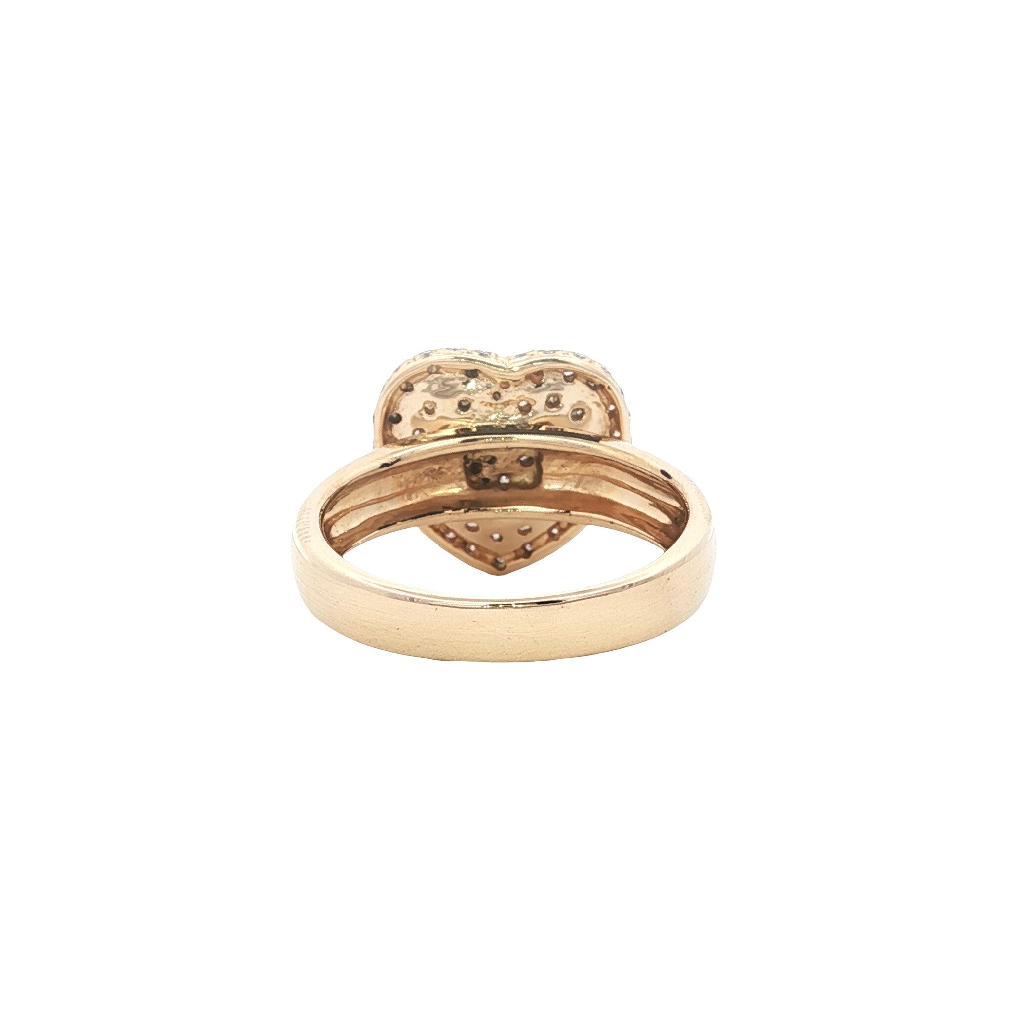 Gold heart ring with diamond 14 karat