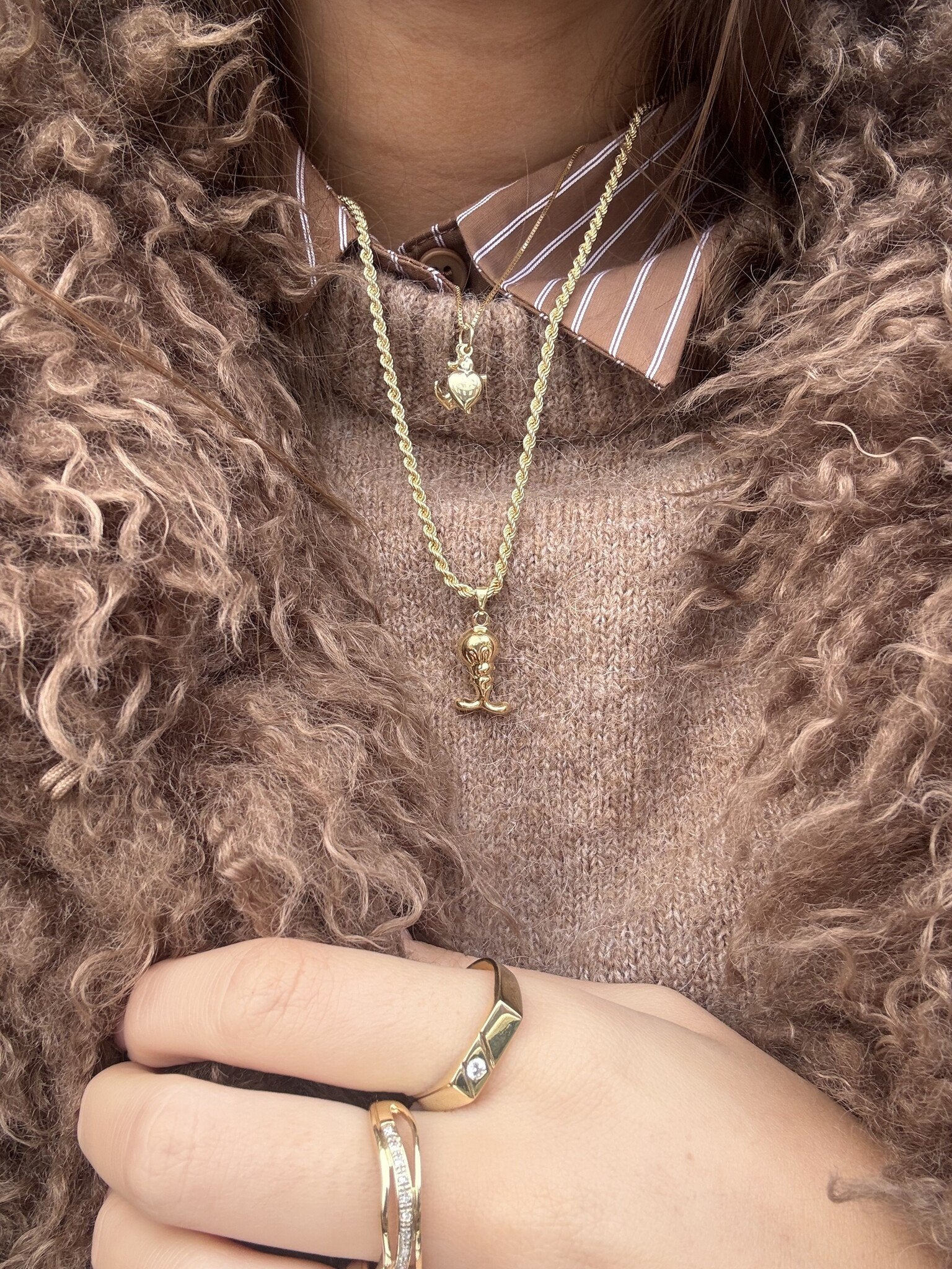 Gouden lengtecollier venetiaan 40 cm 18 karaat