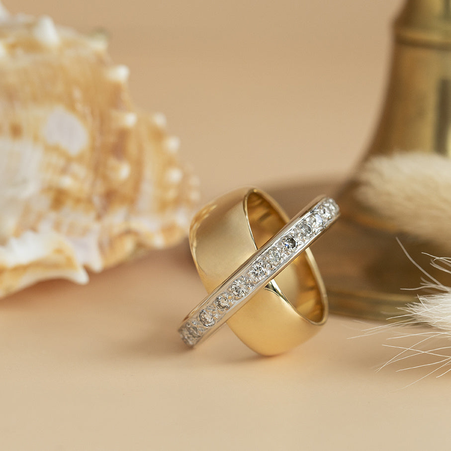 Gouden ring met diamant 18 karaat