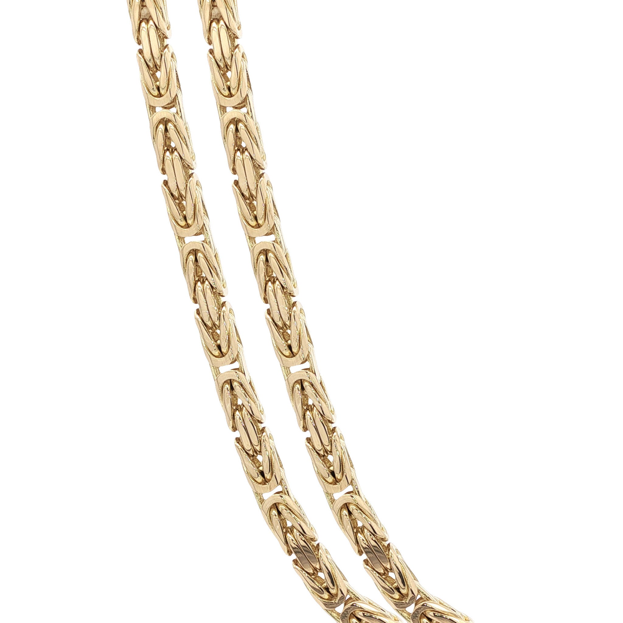 Gold king's necklace 60.5 cm 14 karat