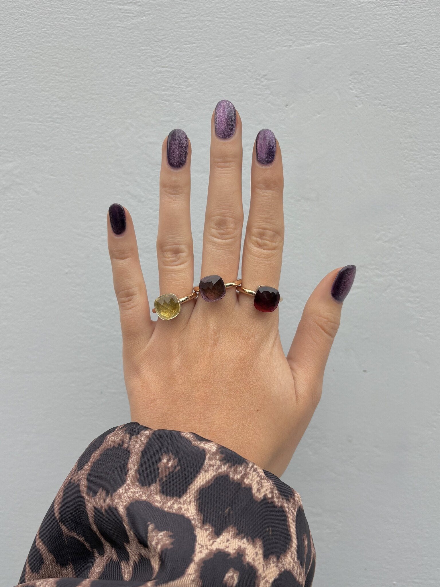 Gold ring with colored stone 14 karat