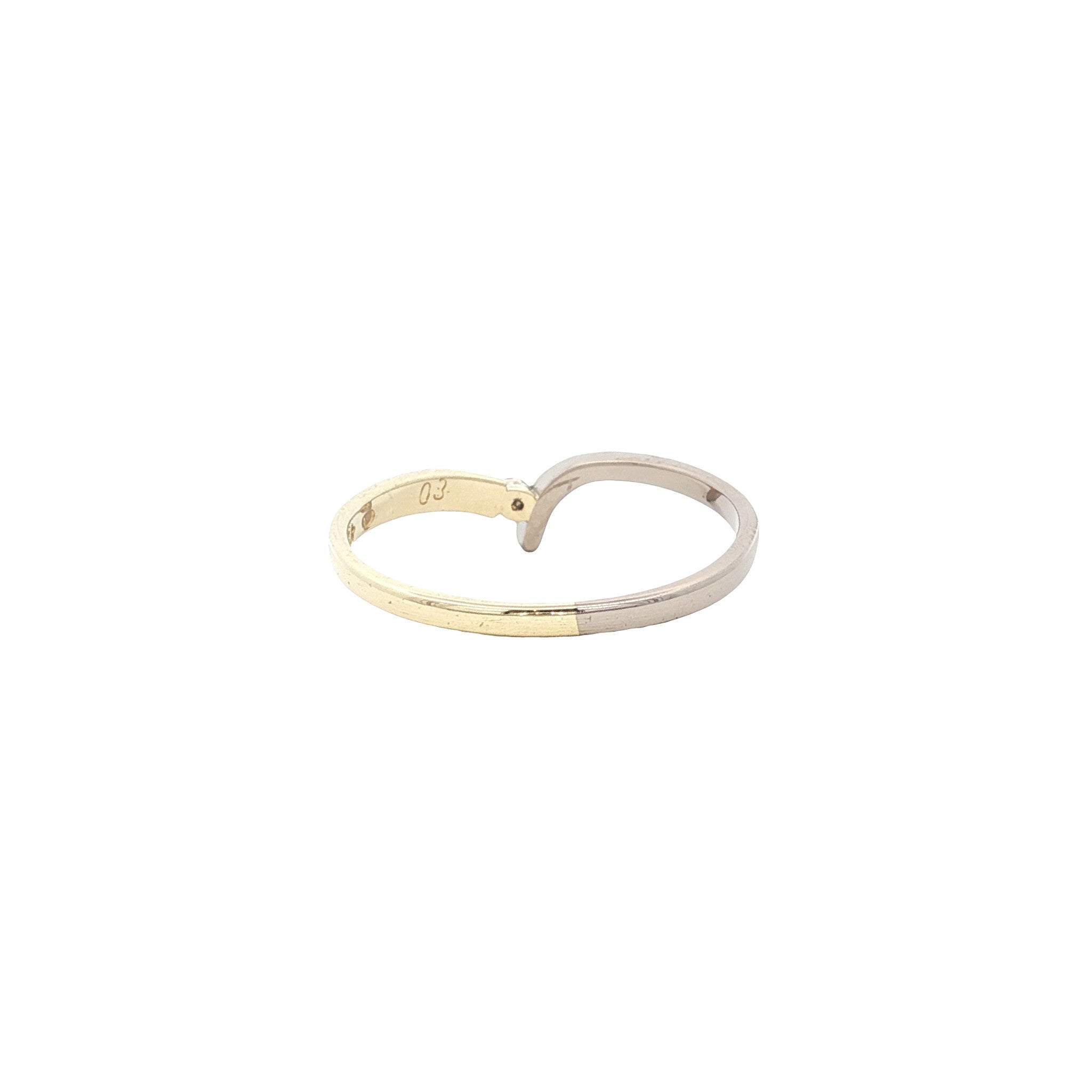 Gouden ring met diamant van Diamonde 14 karaat