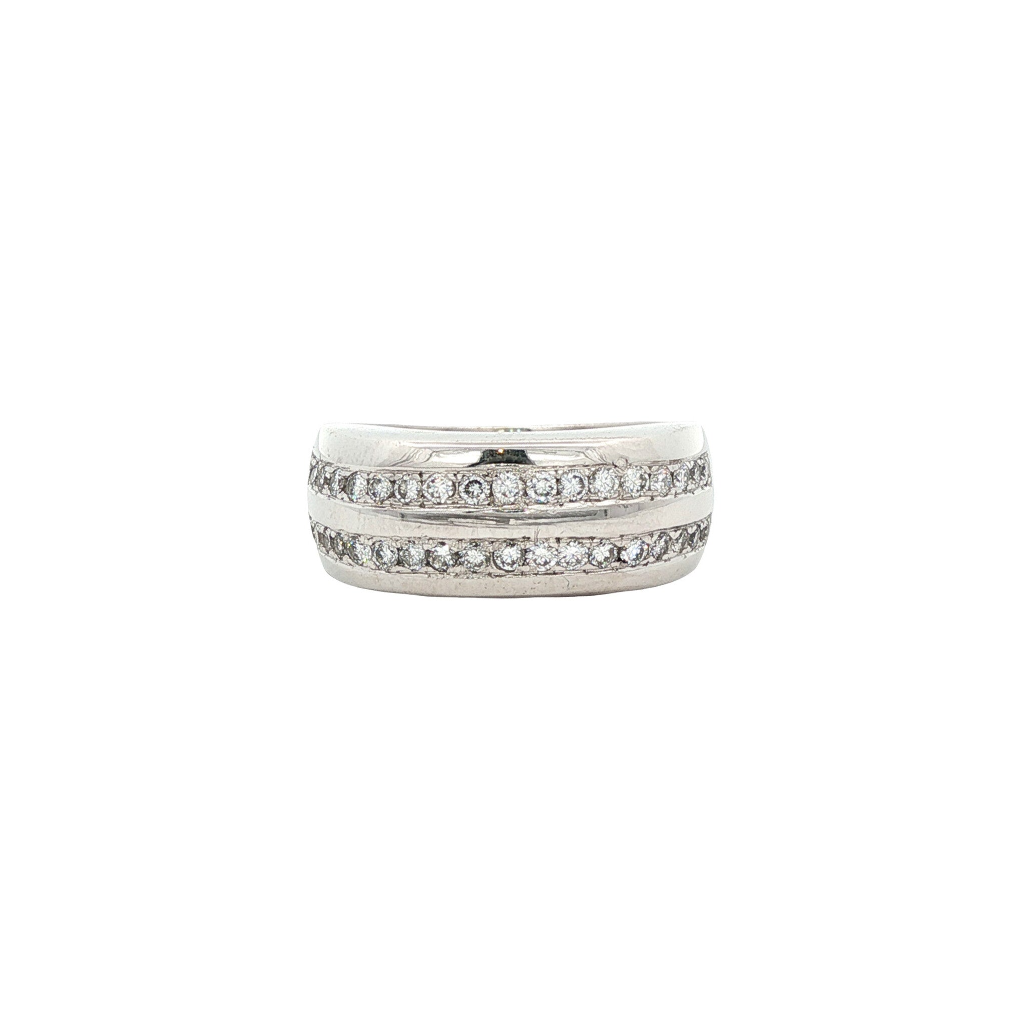 Witgouden ring met diamant 14 karaat
