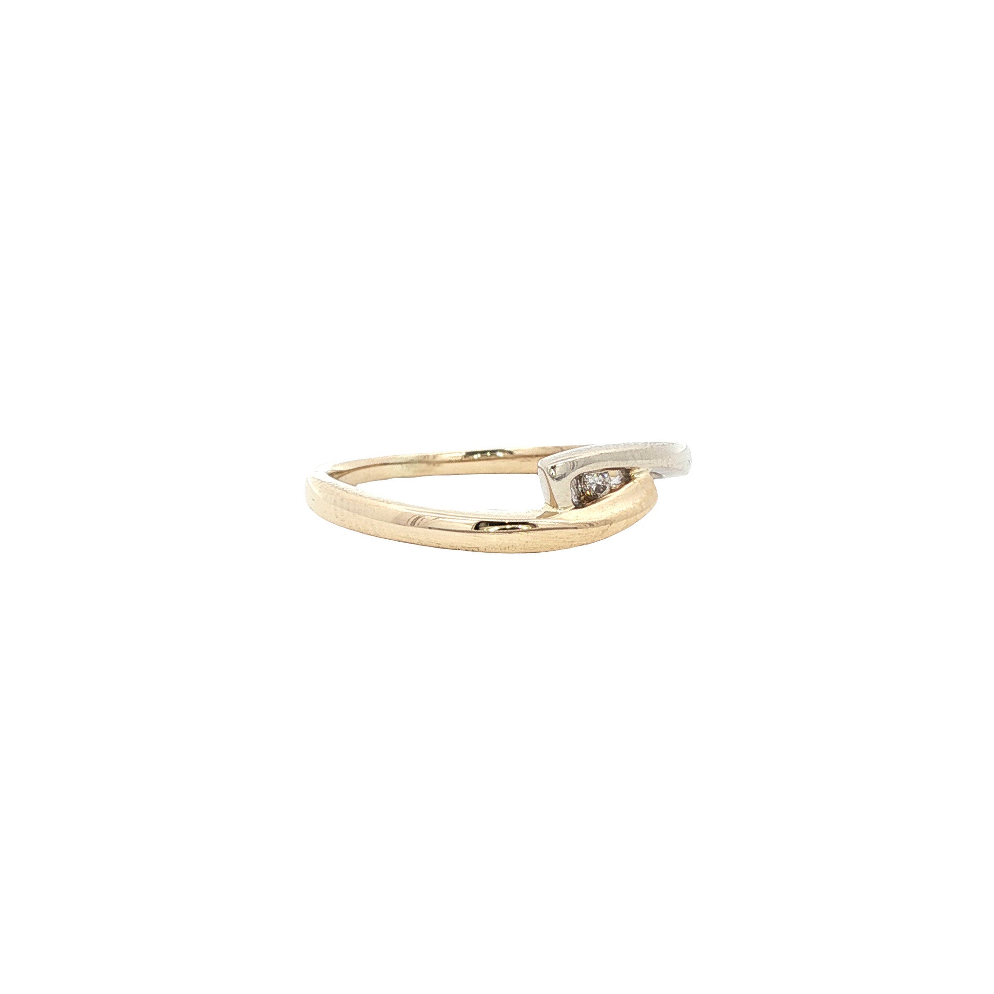 Gouden ring met diamant 14 karaat