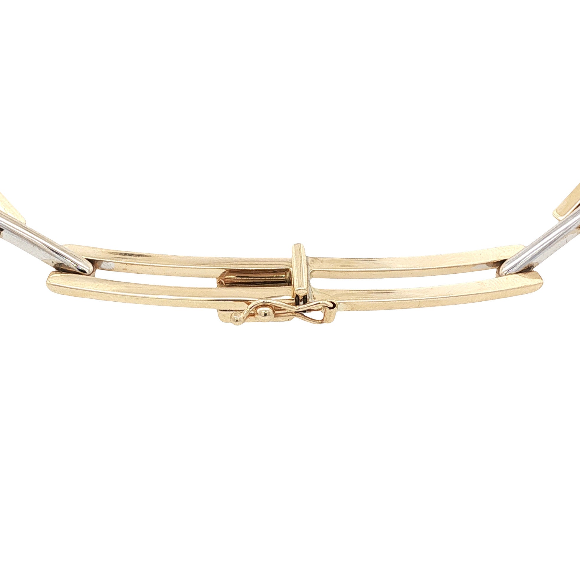 Bicolour gold choker 45 cm 14 karat