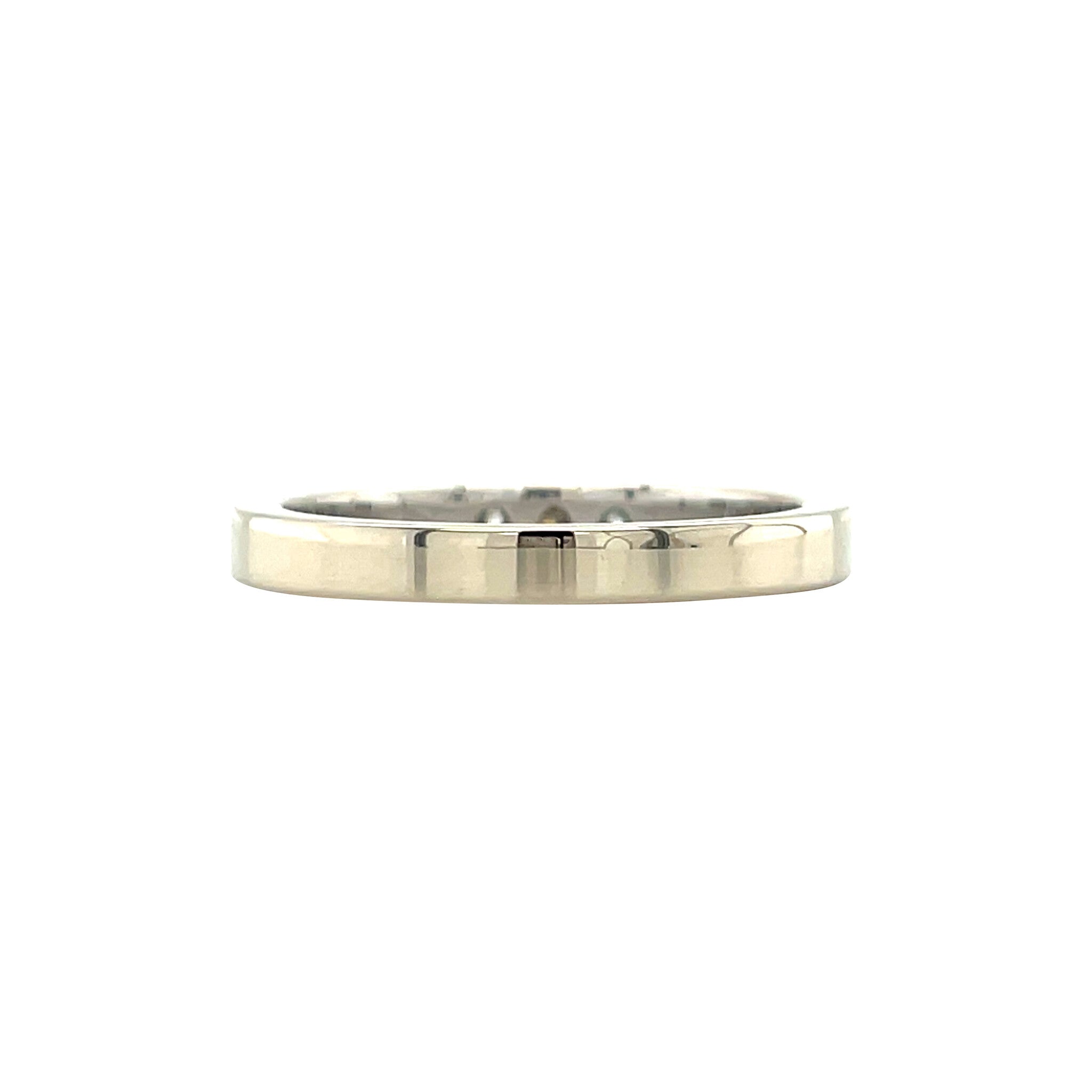 White gold memory ring with diamond 14 karat