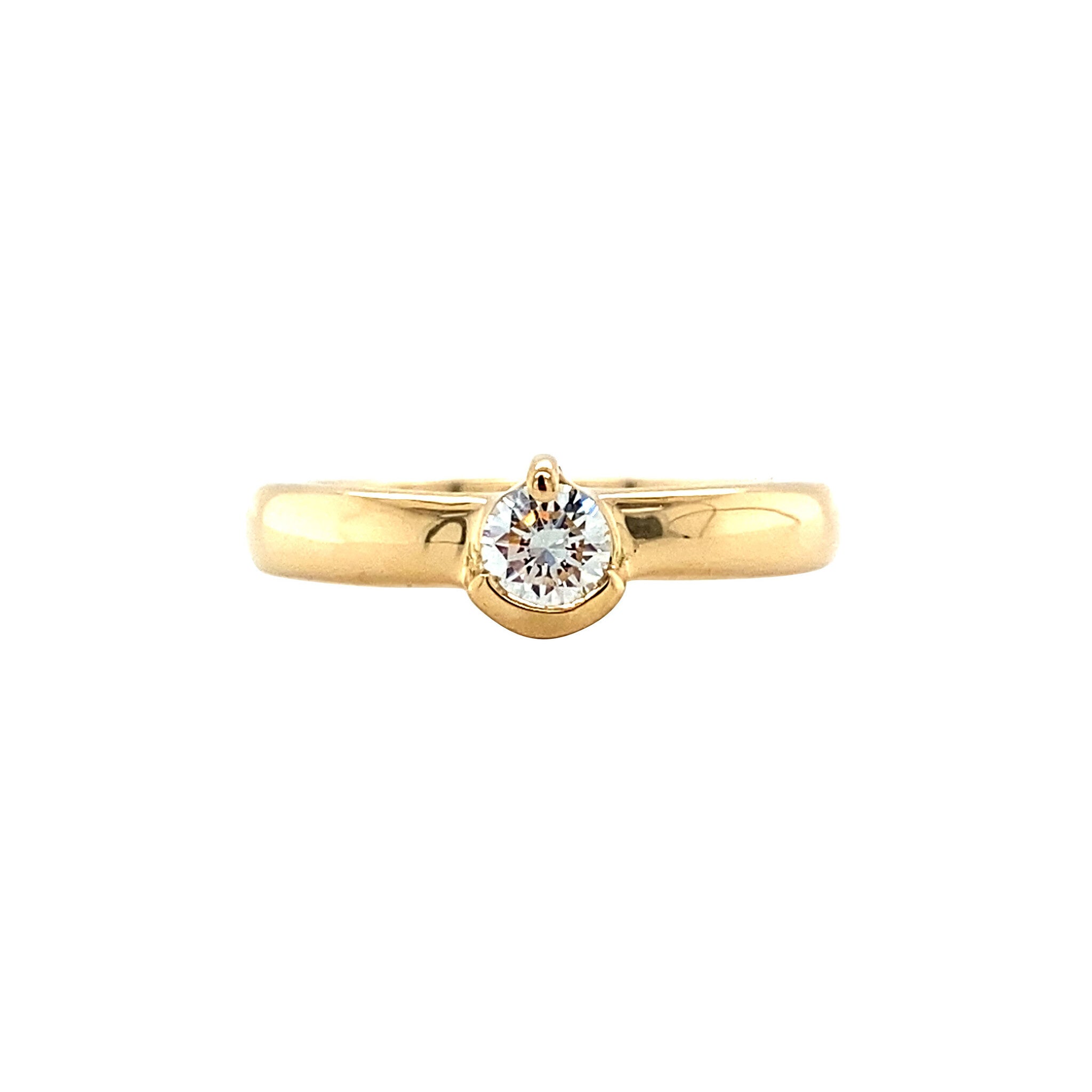Gold ring with diamond 18 karat