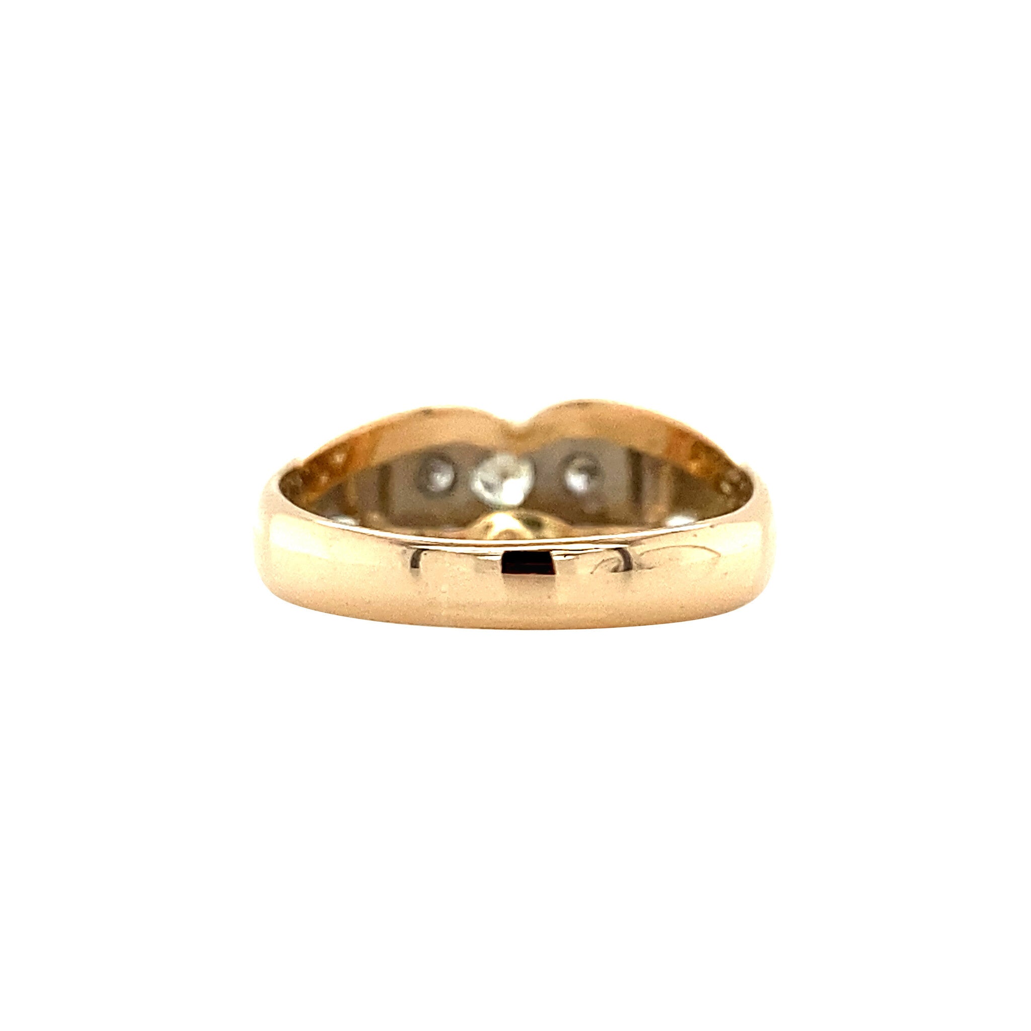 Gold ring with diamond 14 kt
