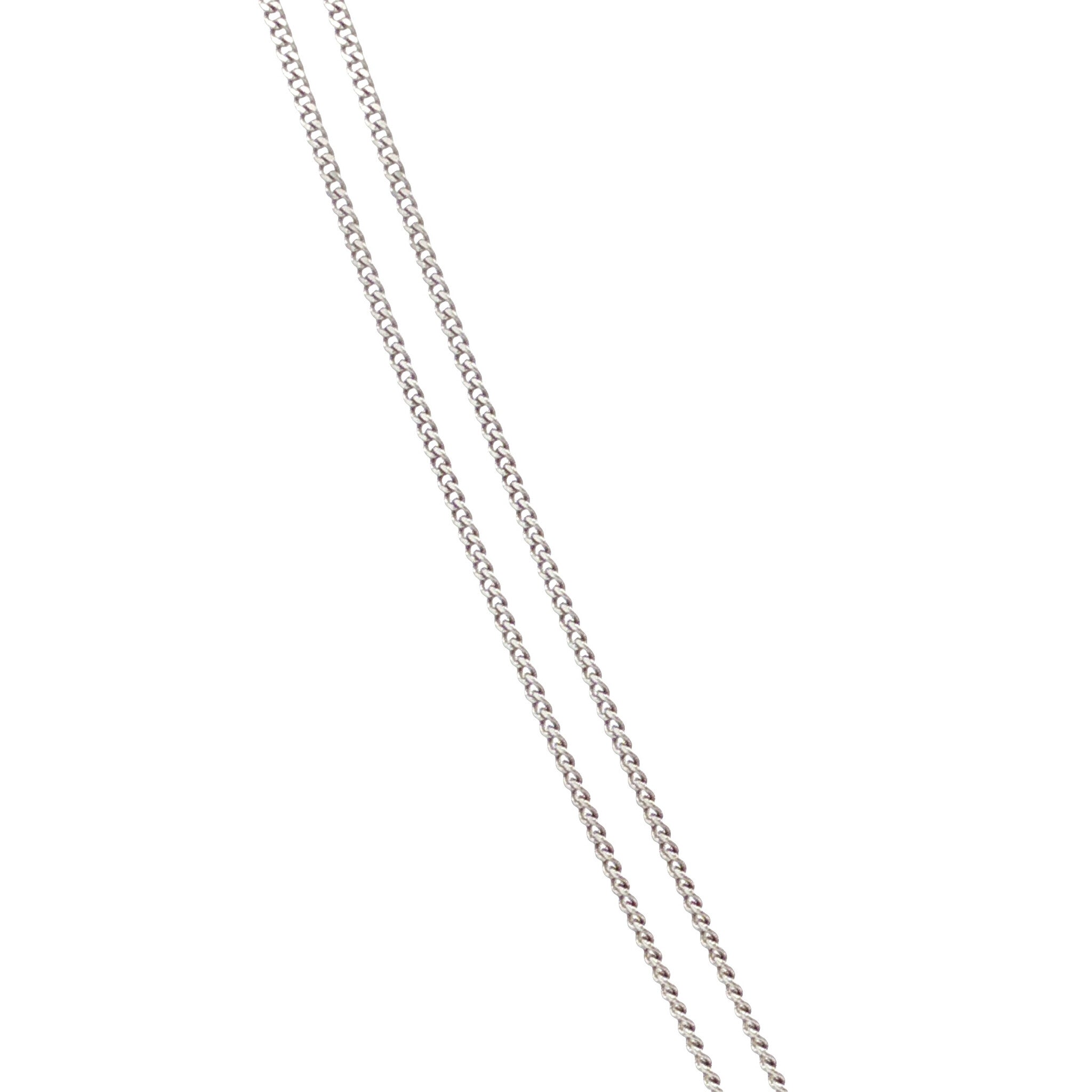 White gold necklace with cross pendant 40.5 cm 14 karat