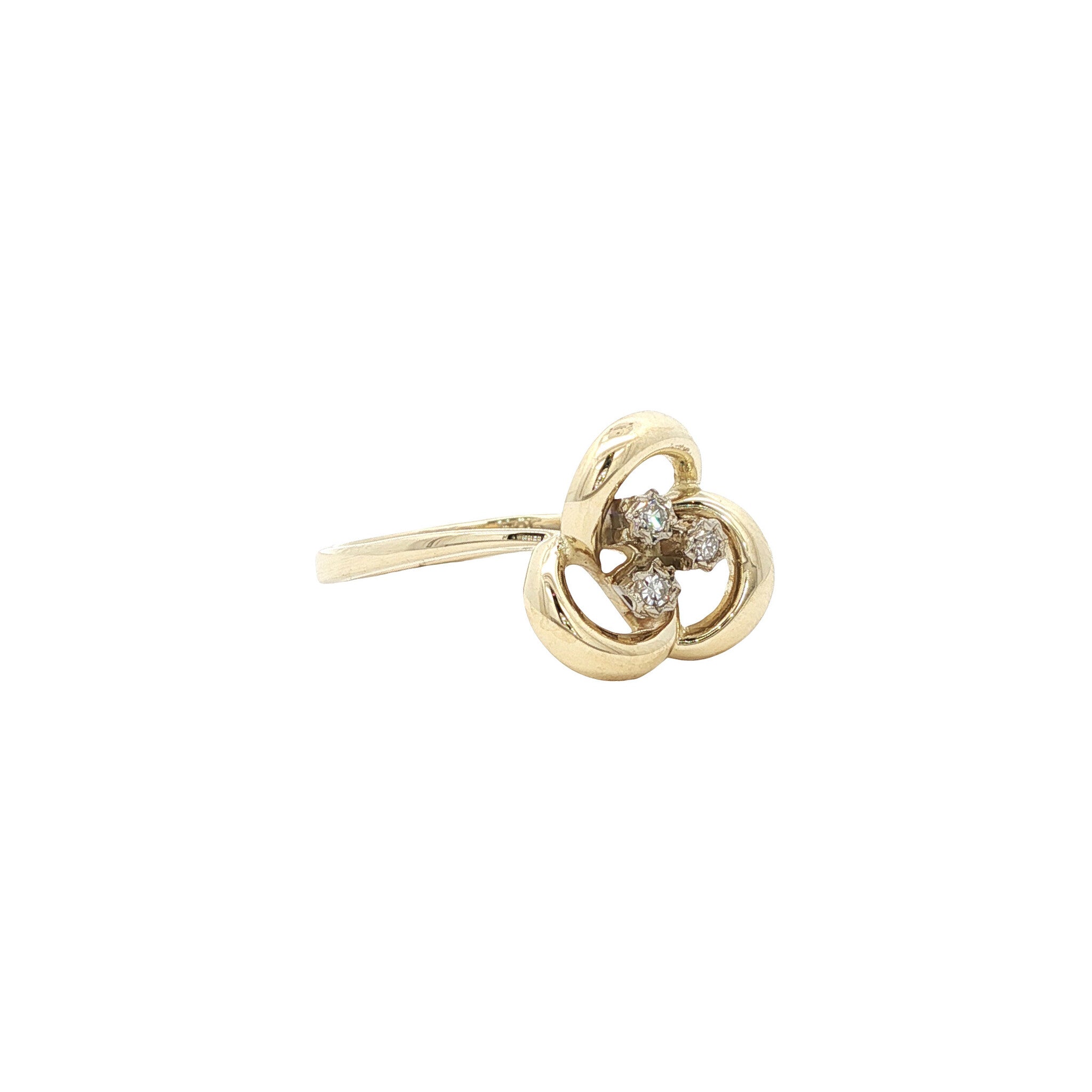 Gold ring with diamond 14 karat