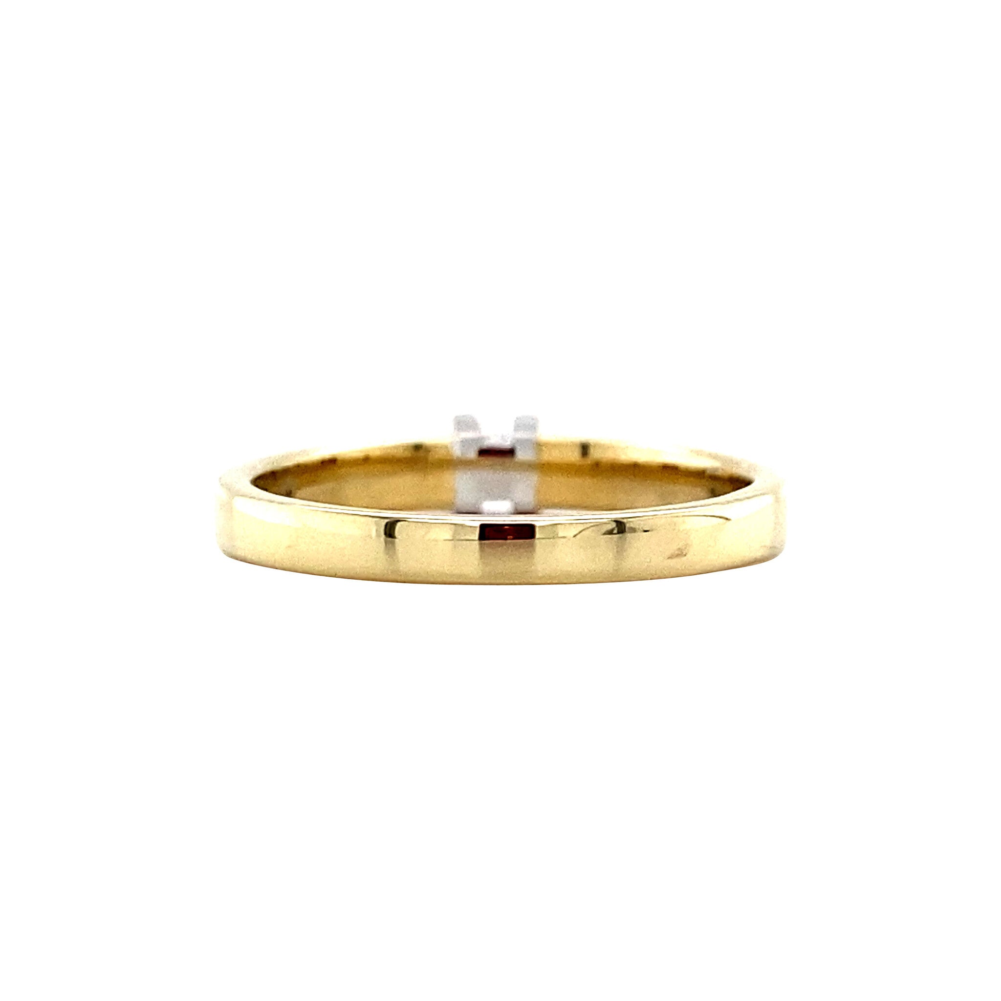 Gold solitaire ring with diamond 14 kt* new