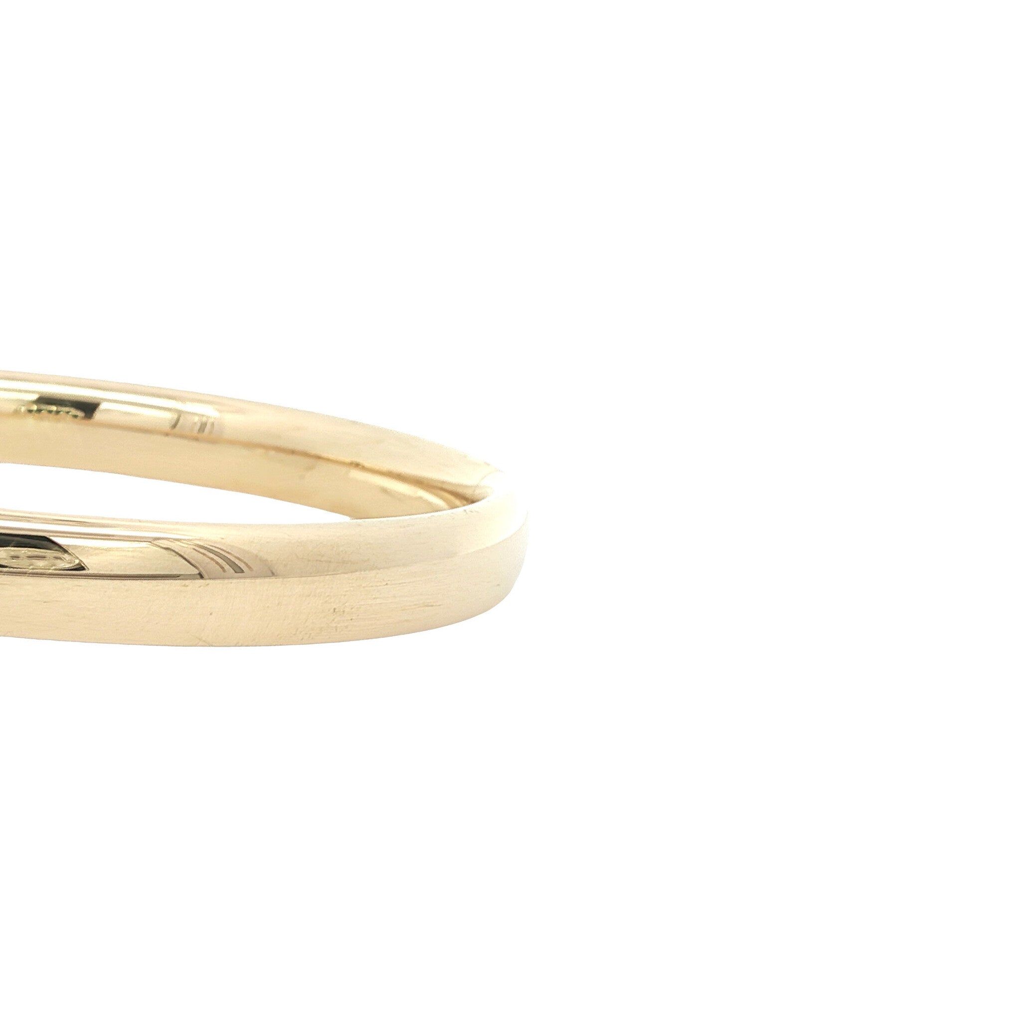 Gouden gladde bangle 14 karaat