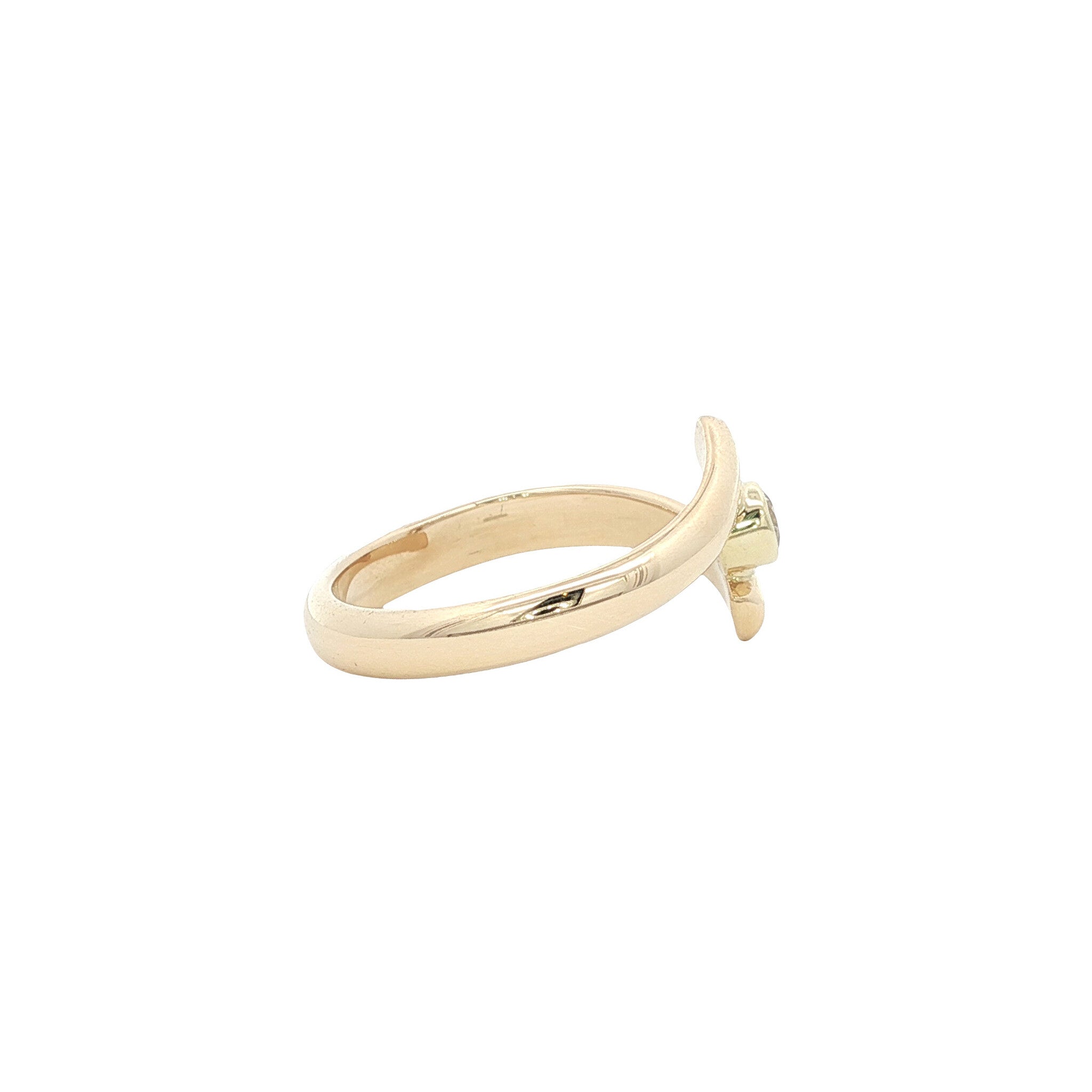 Gold ring with zirconia 14 karat