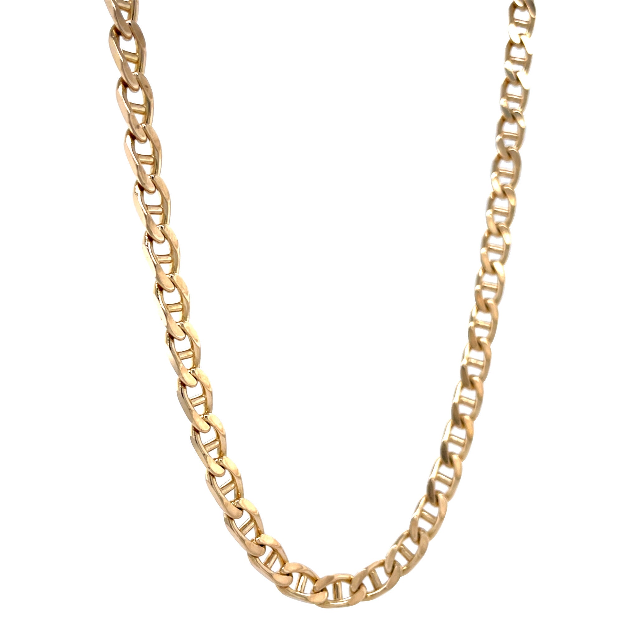 Gold double anchor necklace 50.5 cm 14 karat