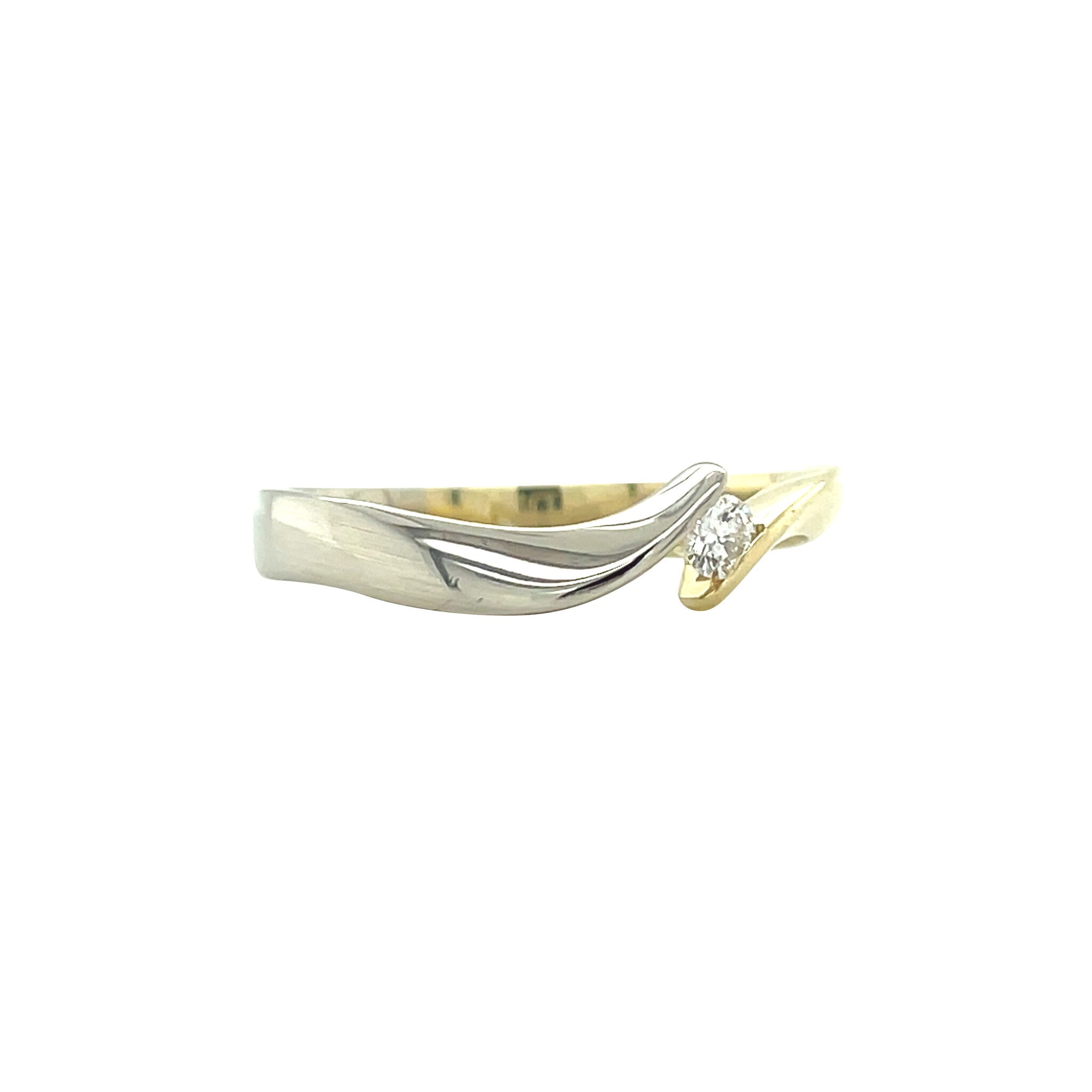Gold ring with diamond 14 karat