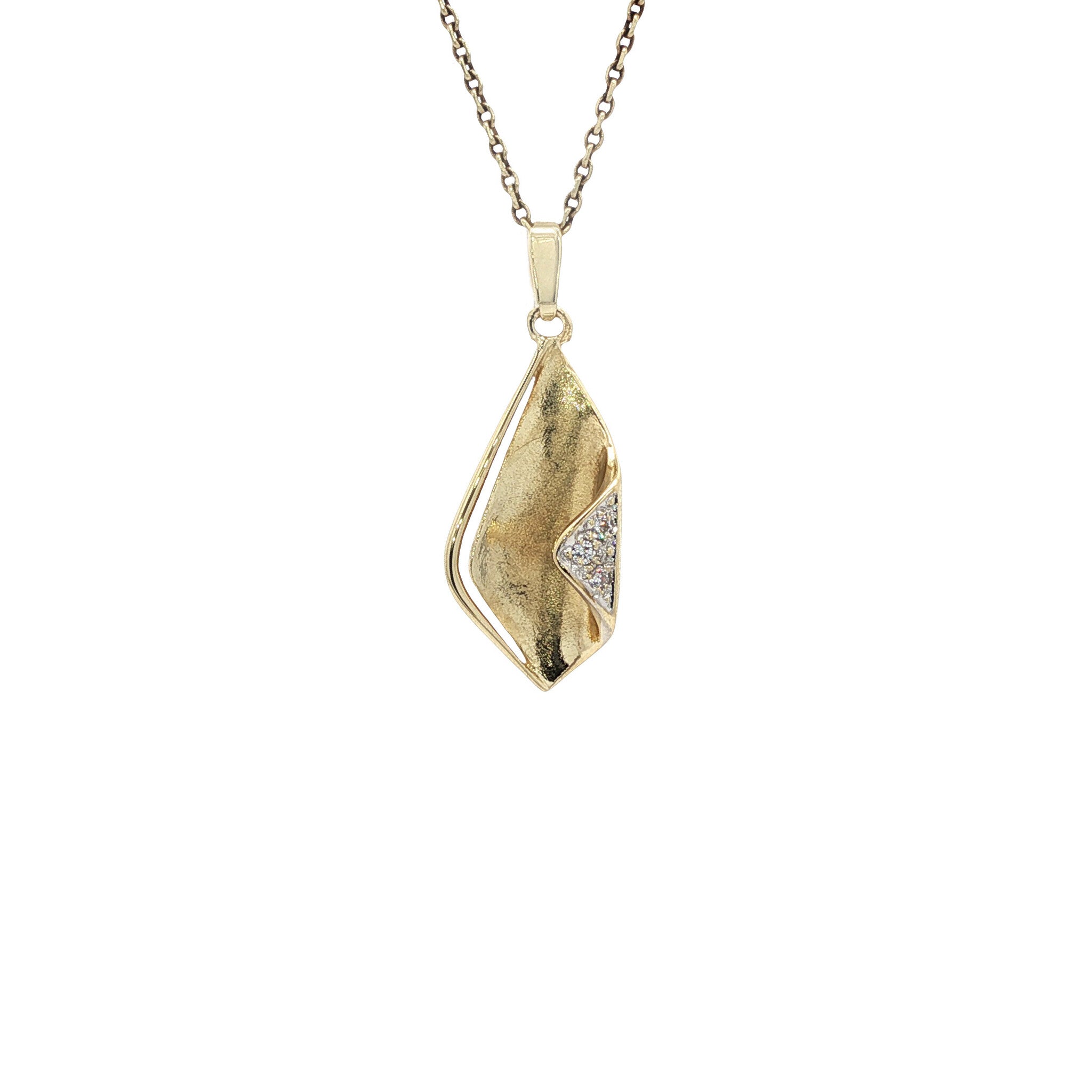Gouden hanger met zirkonia 14 karaat