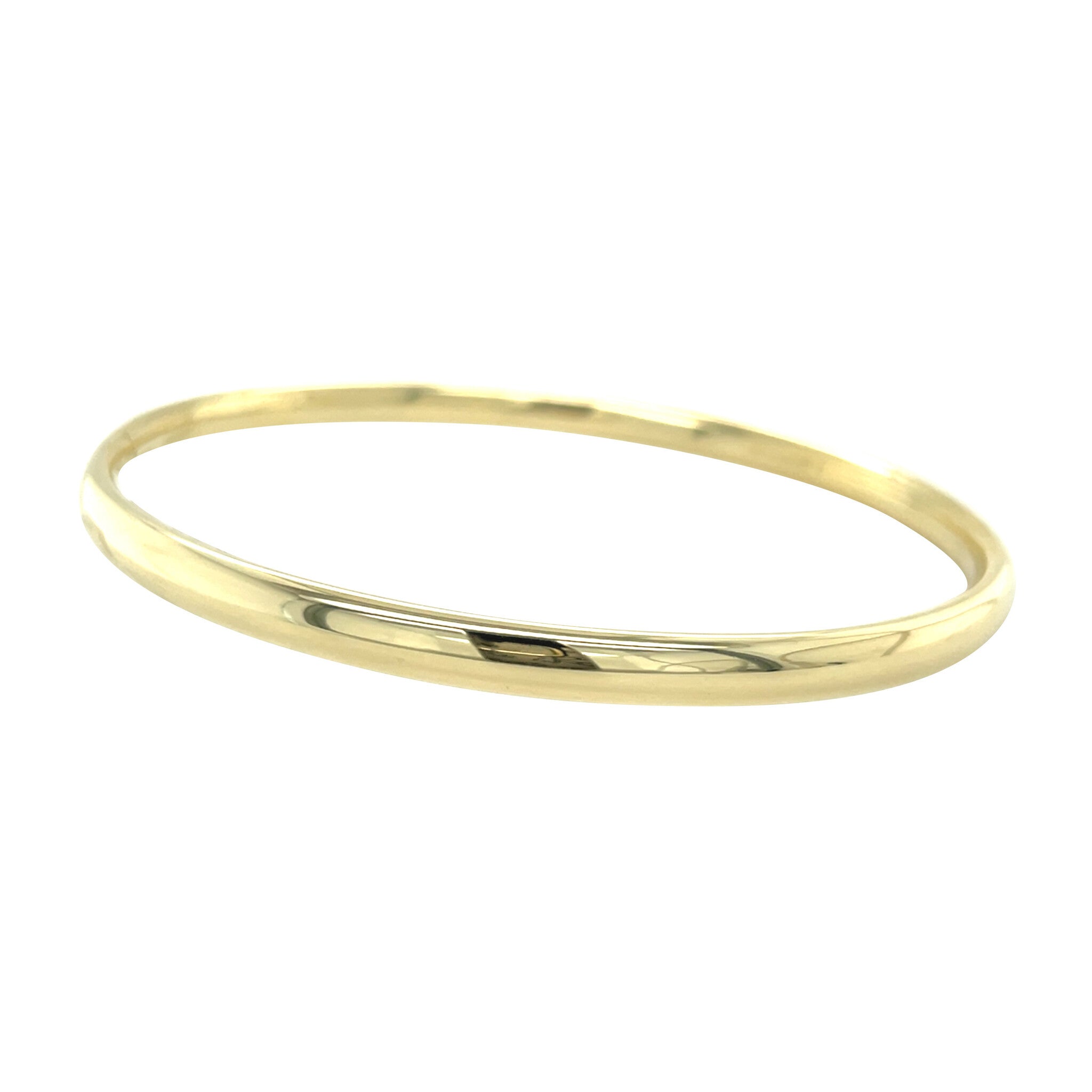 Gold smooth bangle 14 karat